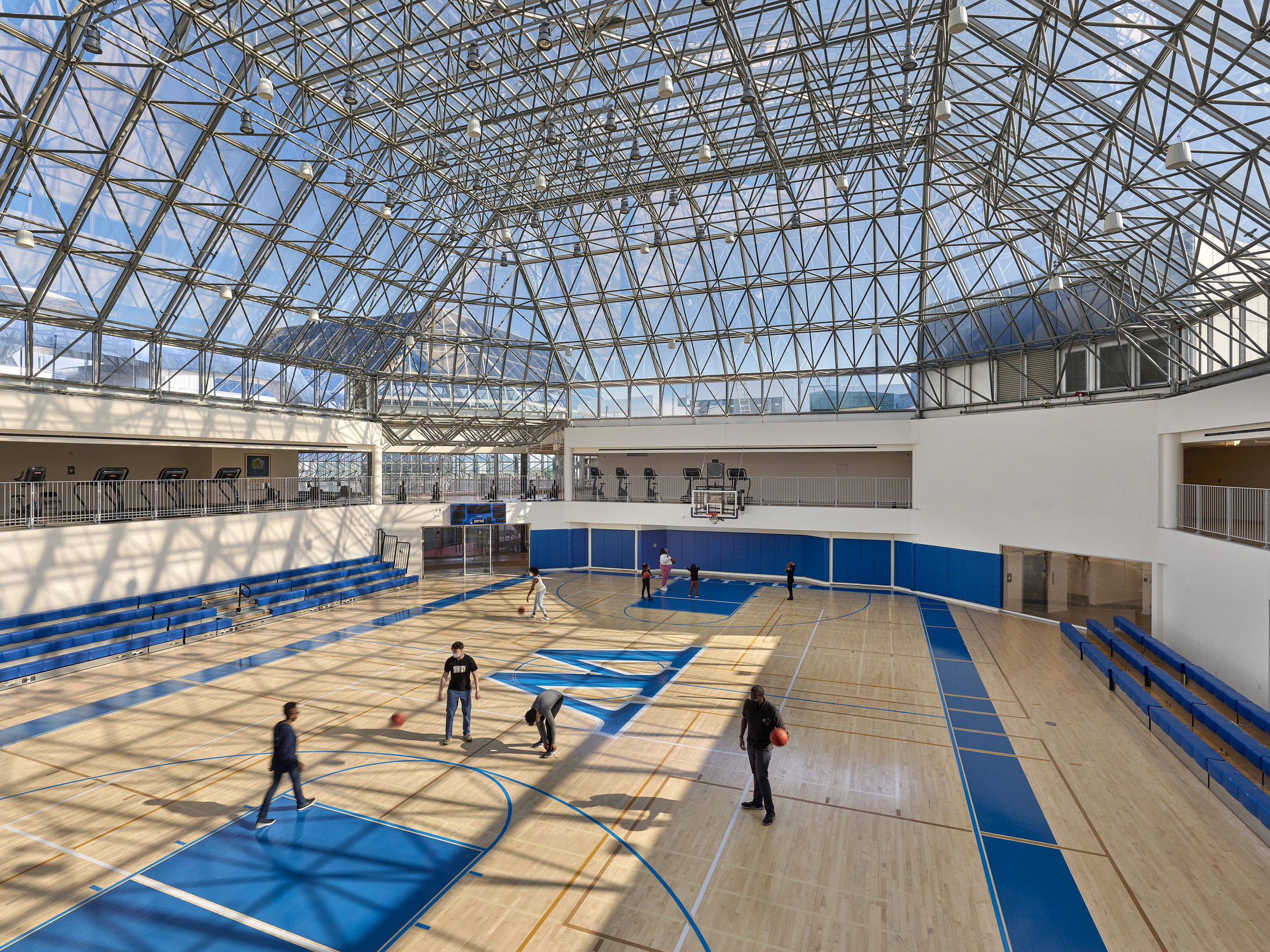 A sunlit gymnasium at Whittle School