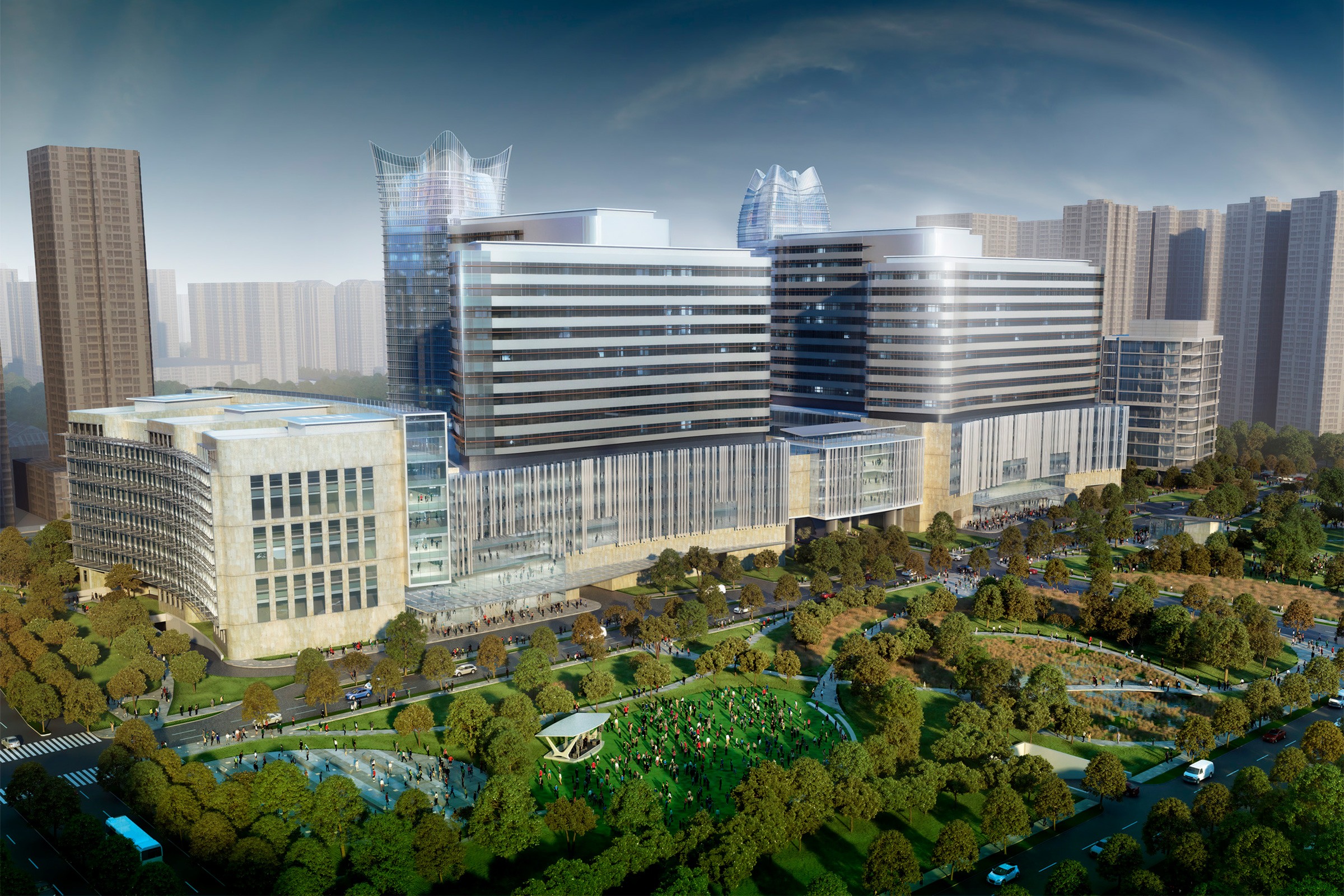 China Northwest International Medical Center master plan rendering