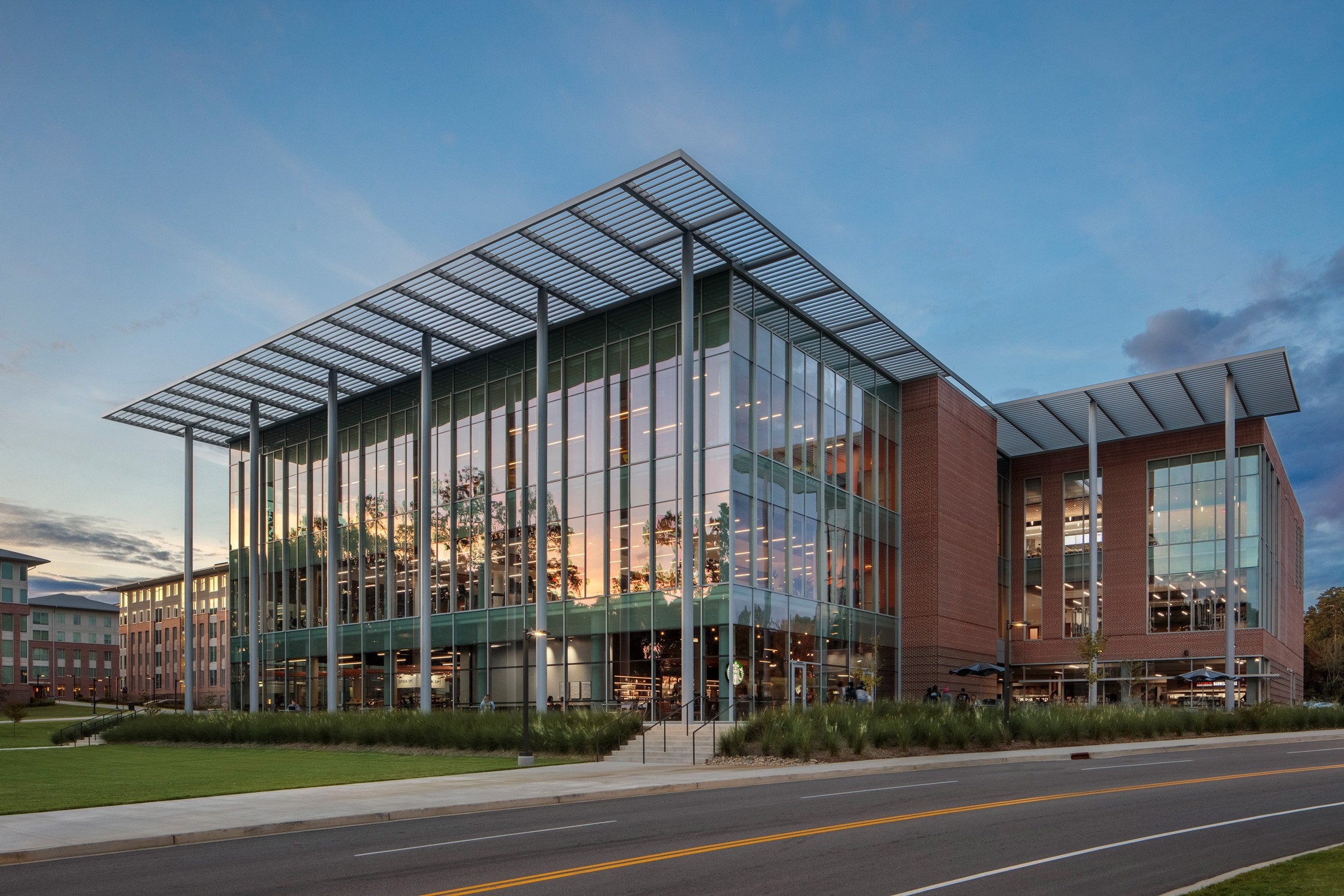 Exterior view of the Hub at Clemson University