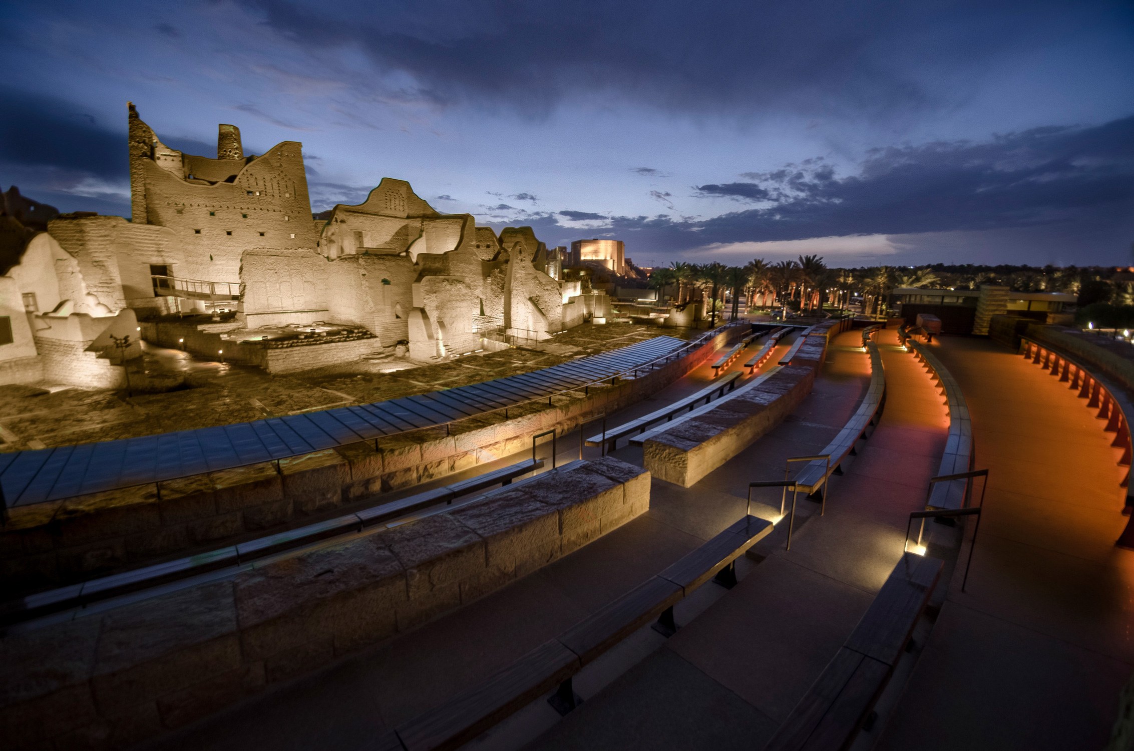 View of Salwa Palace from the roof of the visitor center