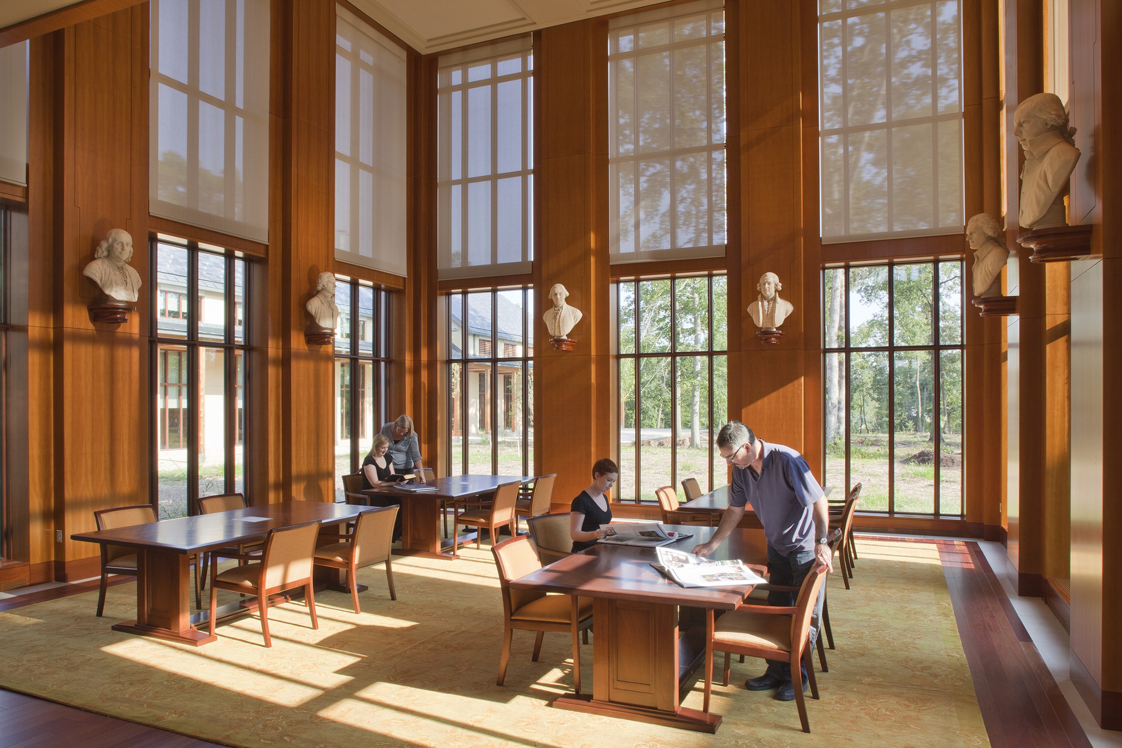 The reading room at the National Library for the Study of George Washington