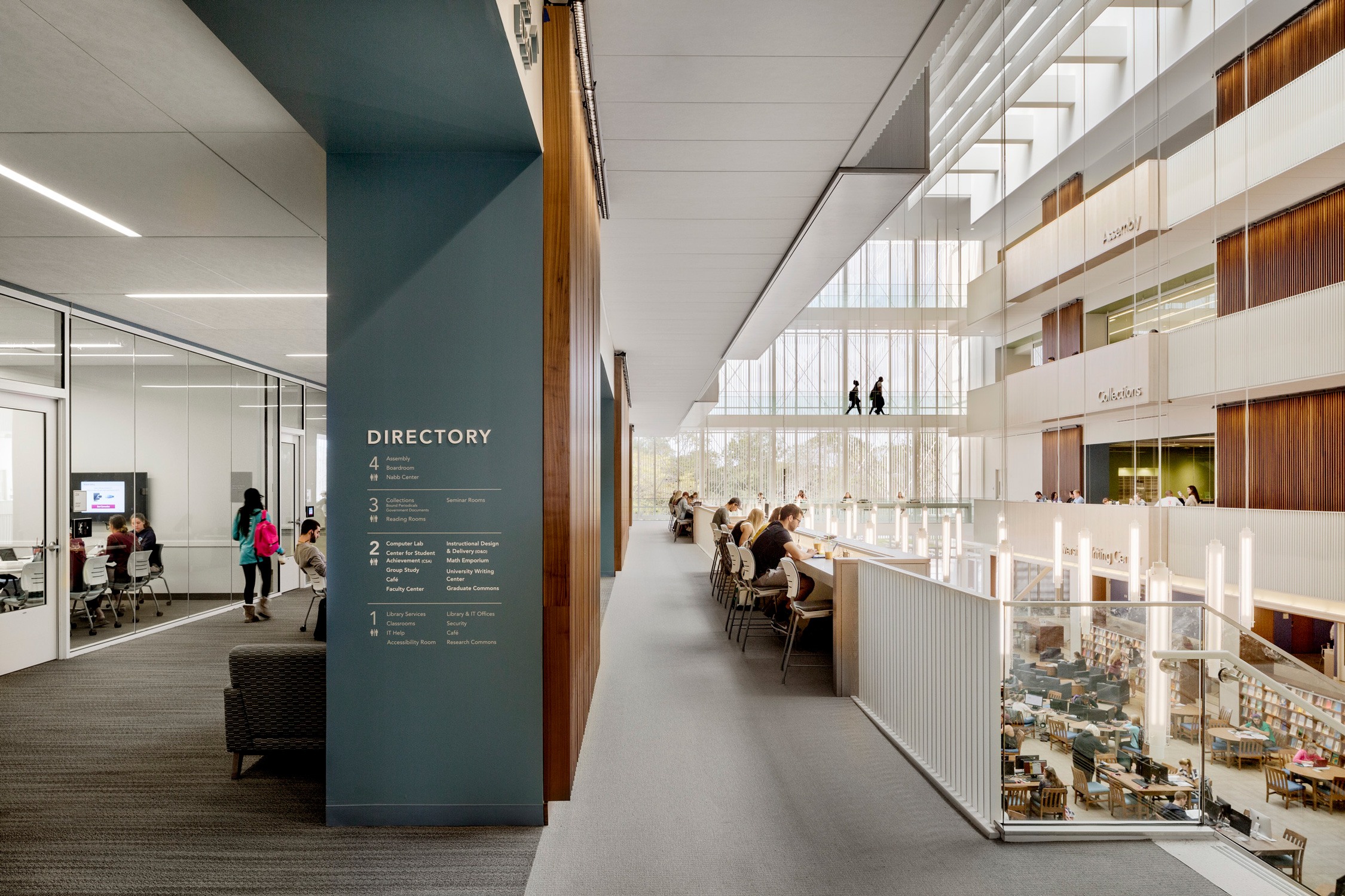 Program elements within the Salisbury University Patricia R. Guerrieri Academic Commons