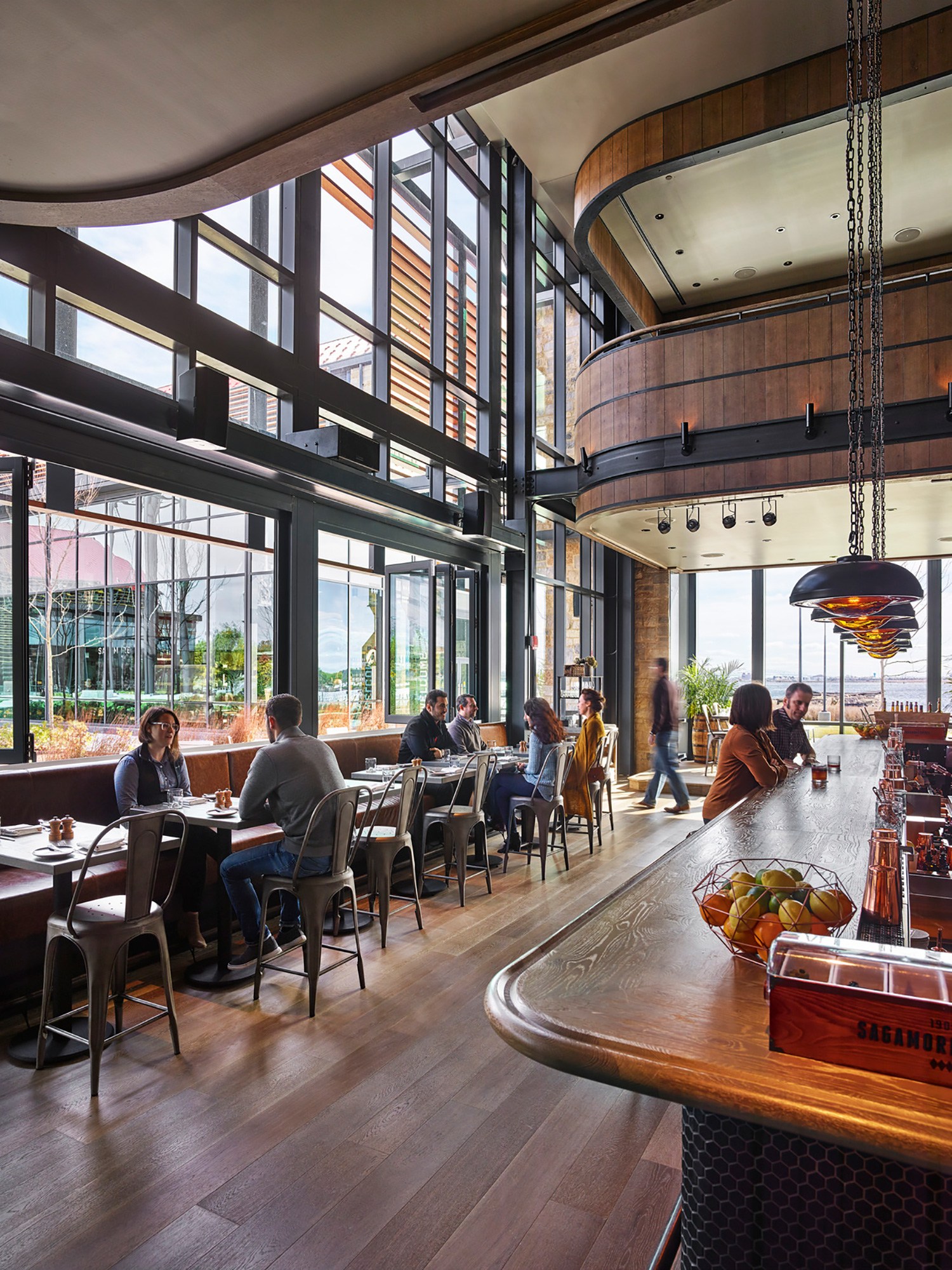 Dining area at Sagamore Spirit Distillery