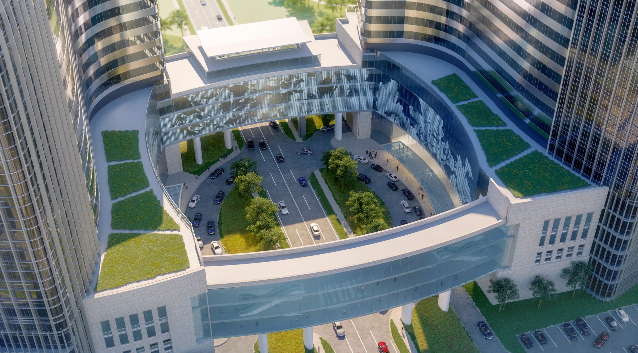 Arrival gateway with access to the General Hospital and Oncology Center for the China Northwest...