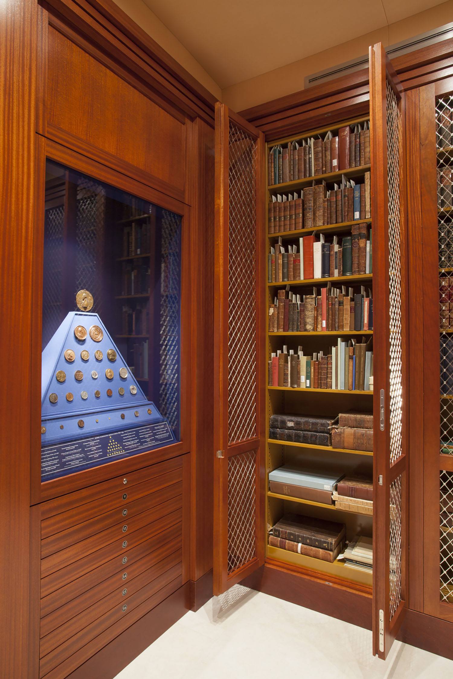 Rare books and manuscripts room at the National Library for the Study of George Washington