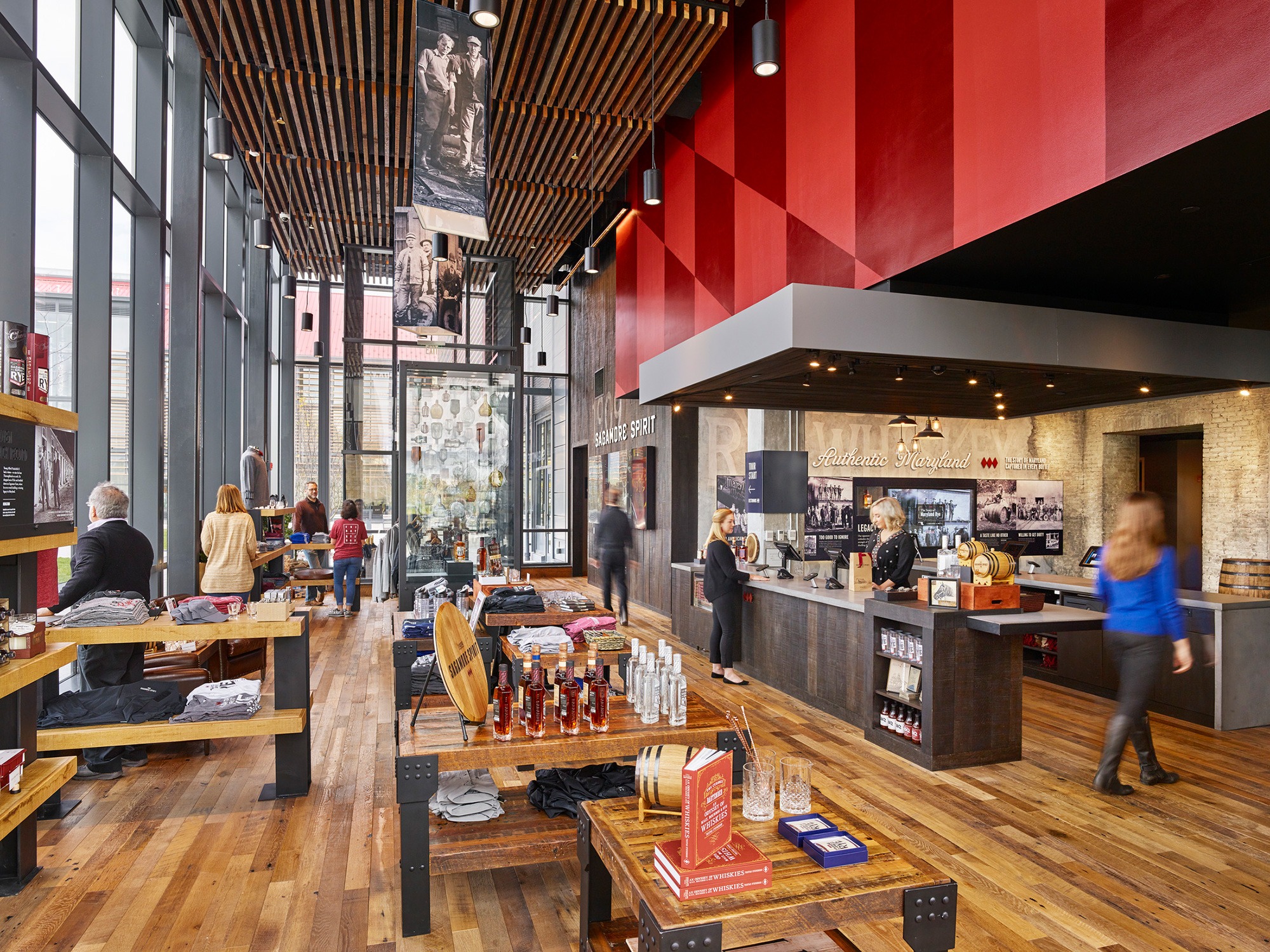 Retail area at Sagamore Spirit Distillery