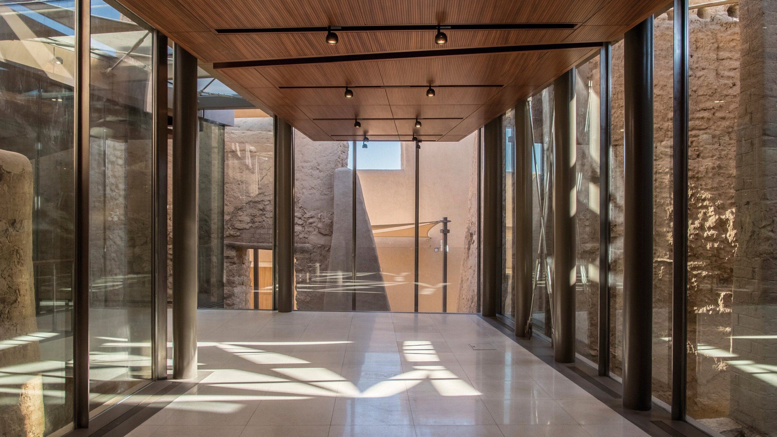 Museum galleries within palace ruins