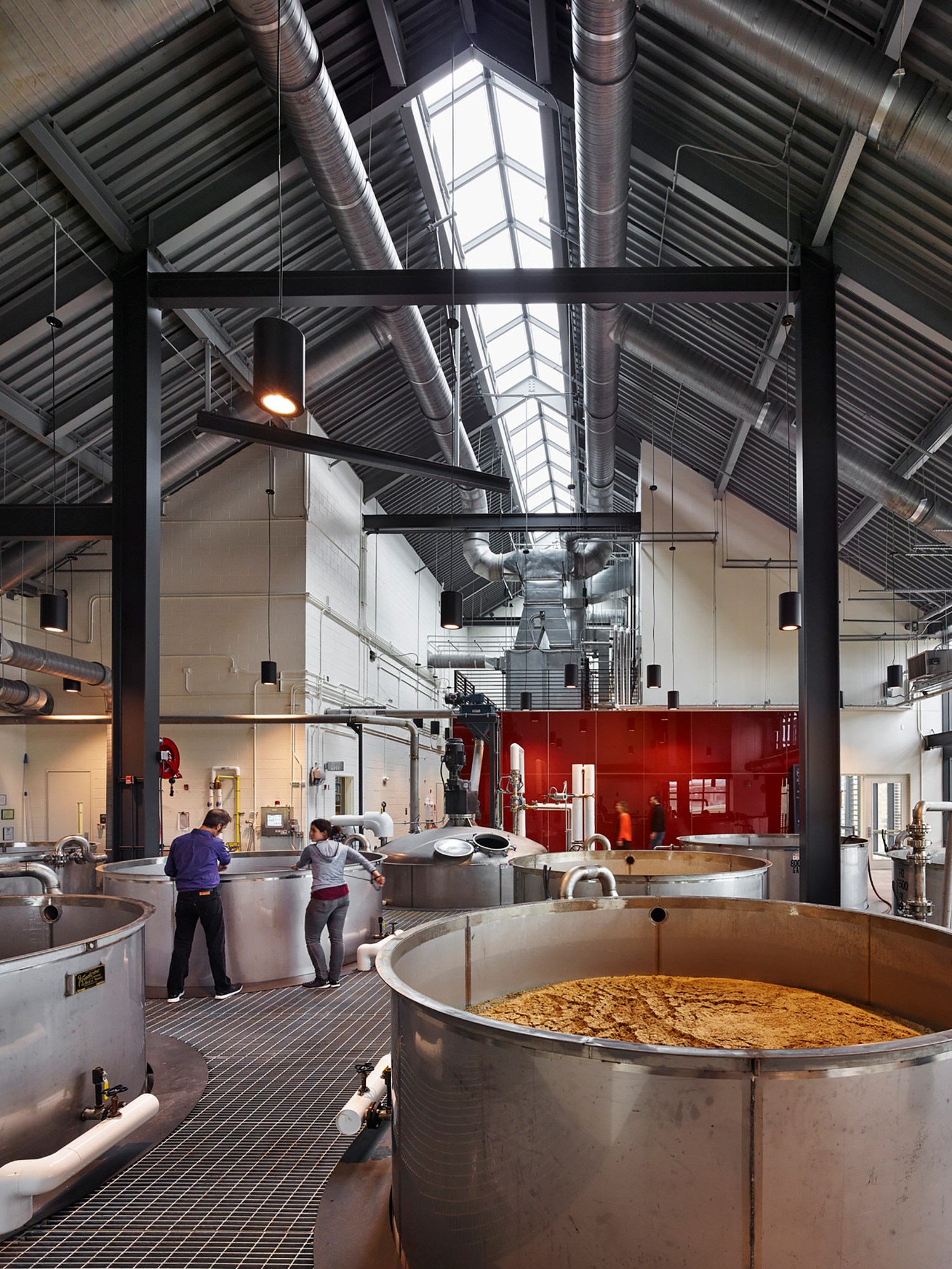 Whiskey fermentation area at Sagamore Spirit Distillery