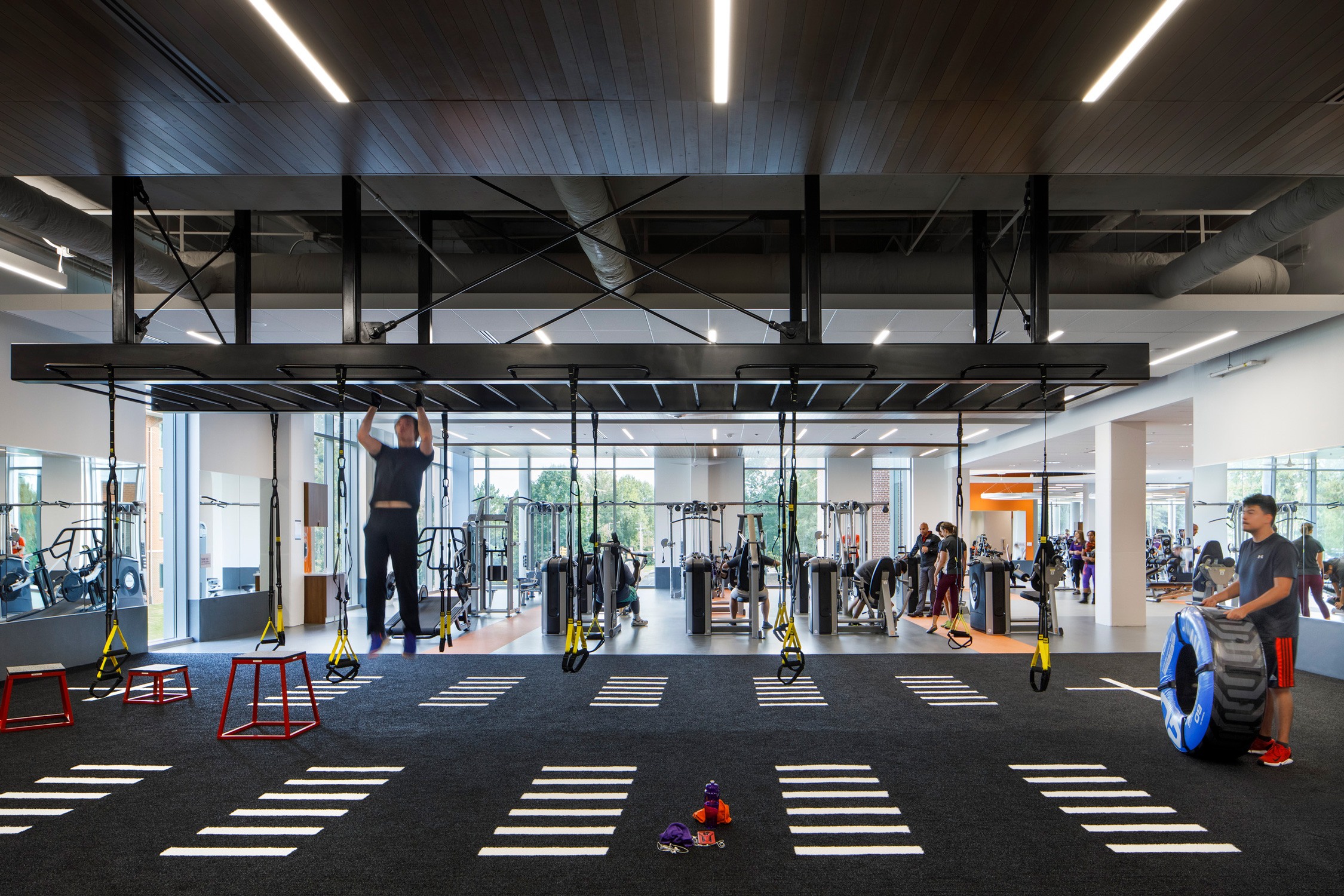Fitness area in the Hub at Clemson University