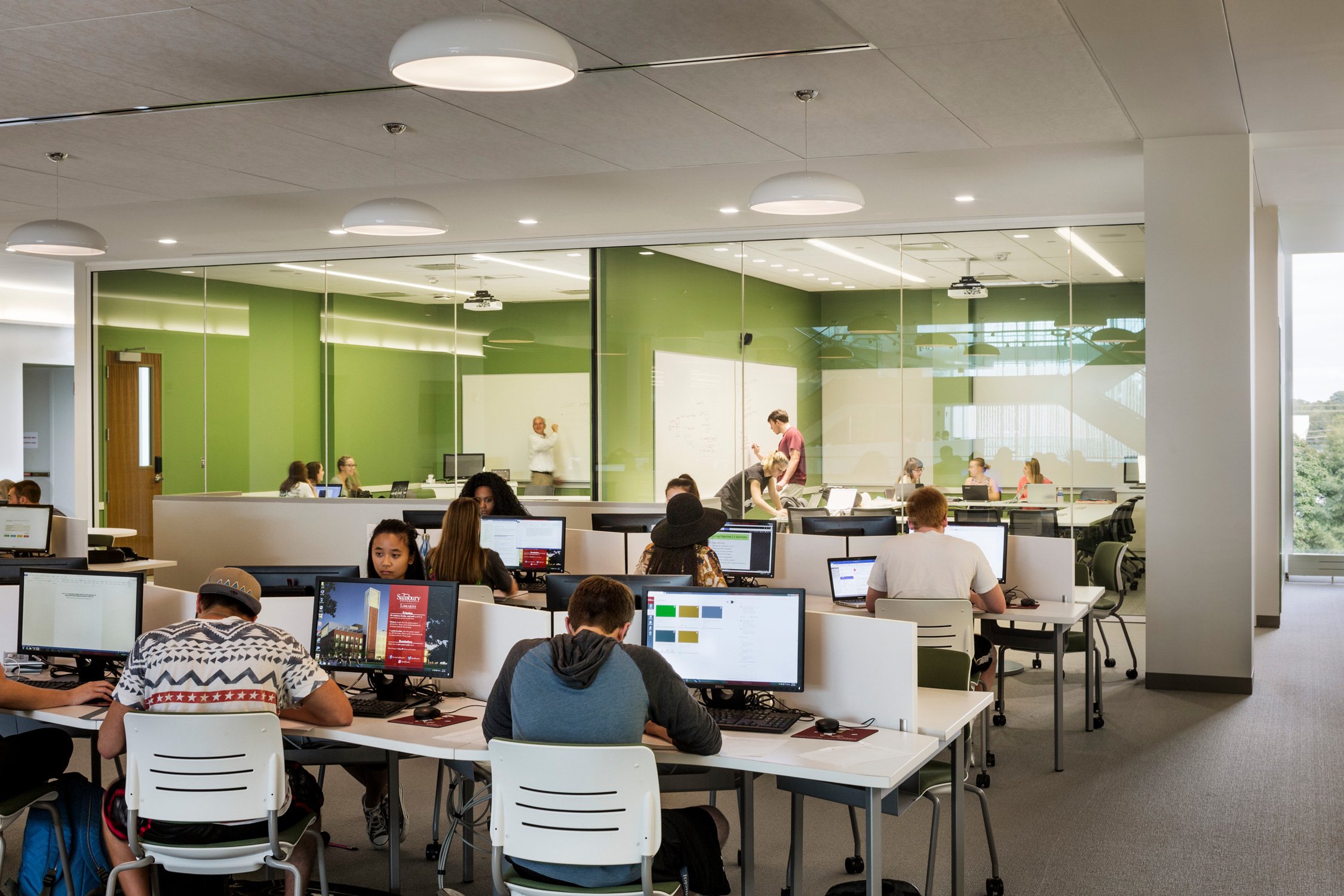 Individual learning spaces in the Salisbury University Patricia R. Guerrieri Academic Commons