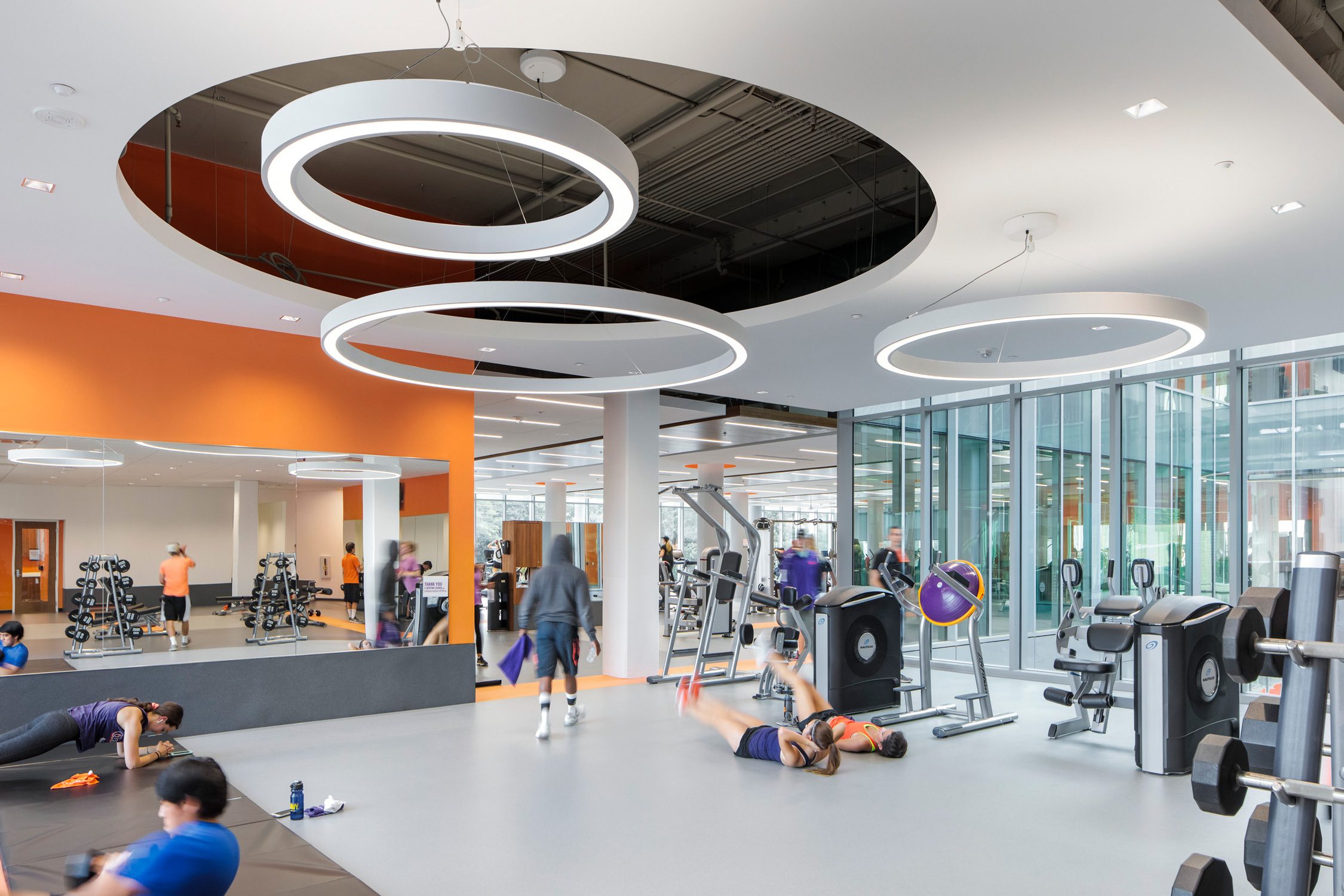 Strength training in the Hub at Clemson University