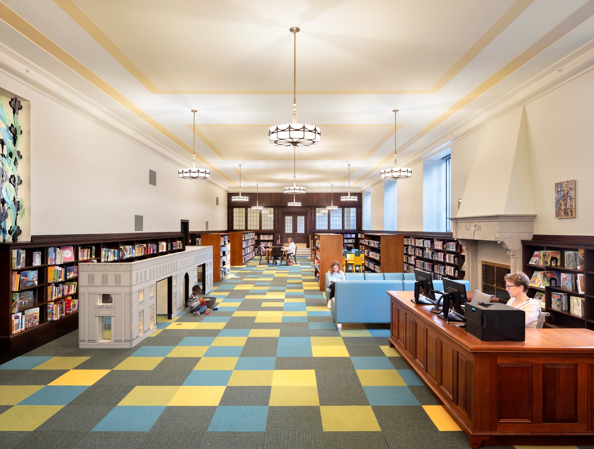 Renovated children’s learning center at the Enoch Pratt Free Library Central Library