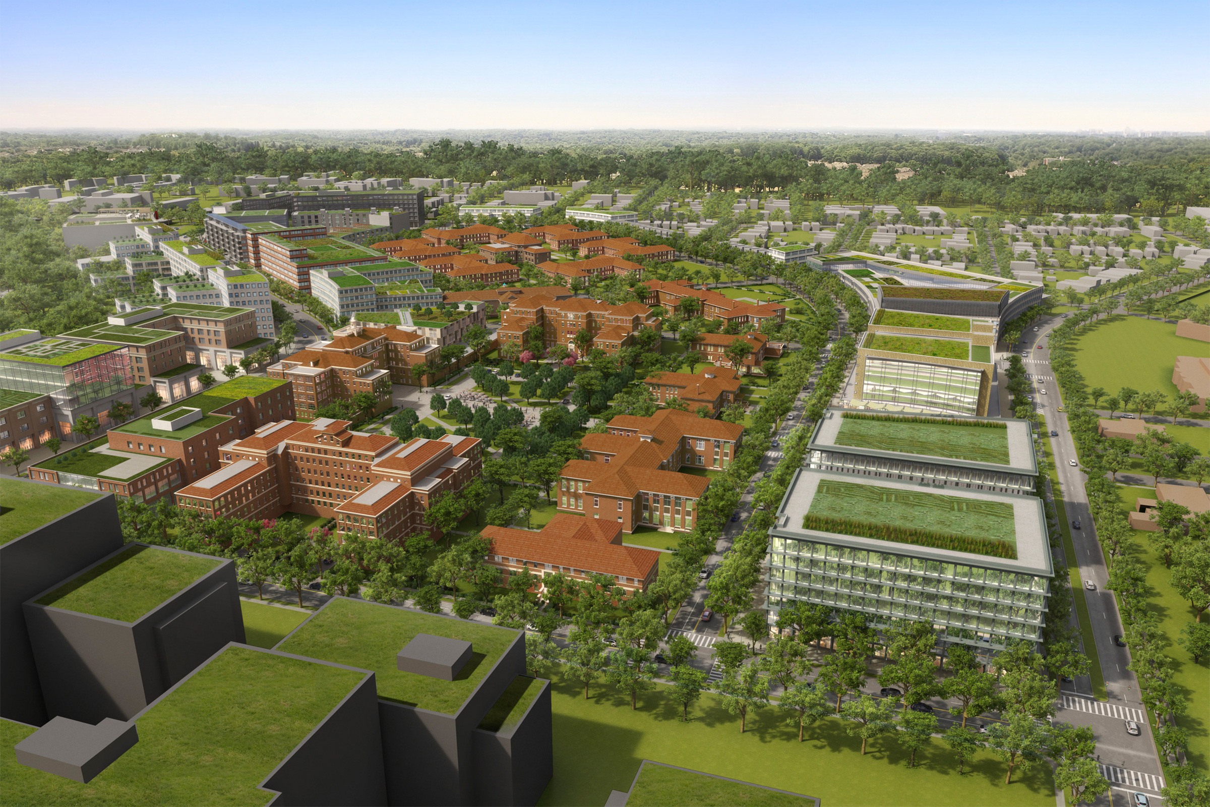 DC Office of Planning St. Elizabeths East Campus Master Plan Aerial View Looking South