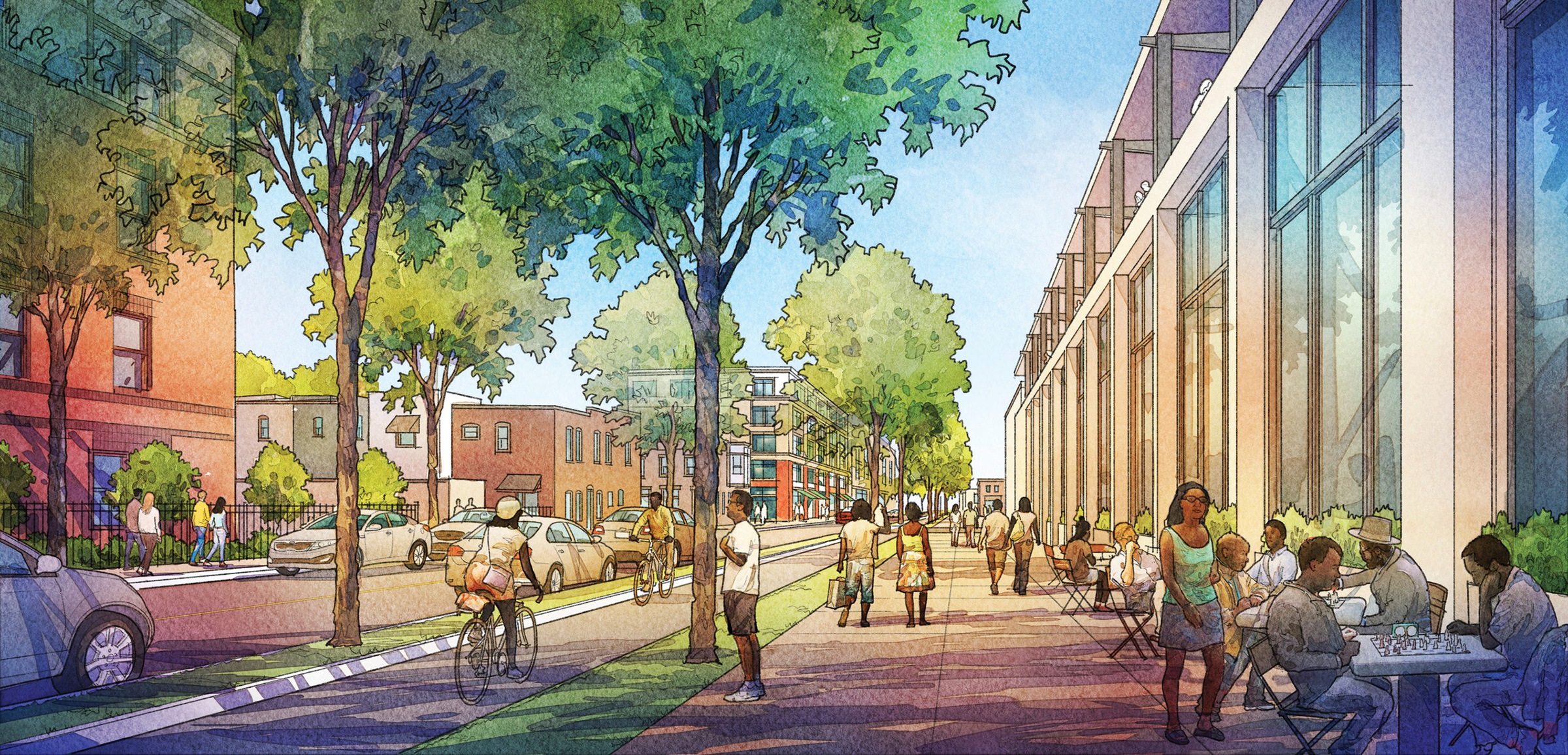 Before and After of Plan Street View for Southern Baptist Church’s East Baltimore Revitalization...