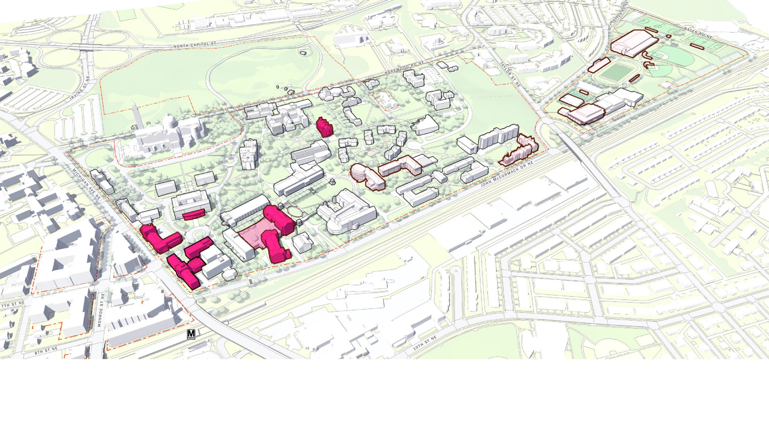 The Catholic University of America Framework Proposed Academic Projects Rendering