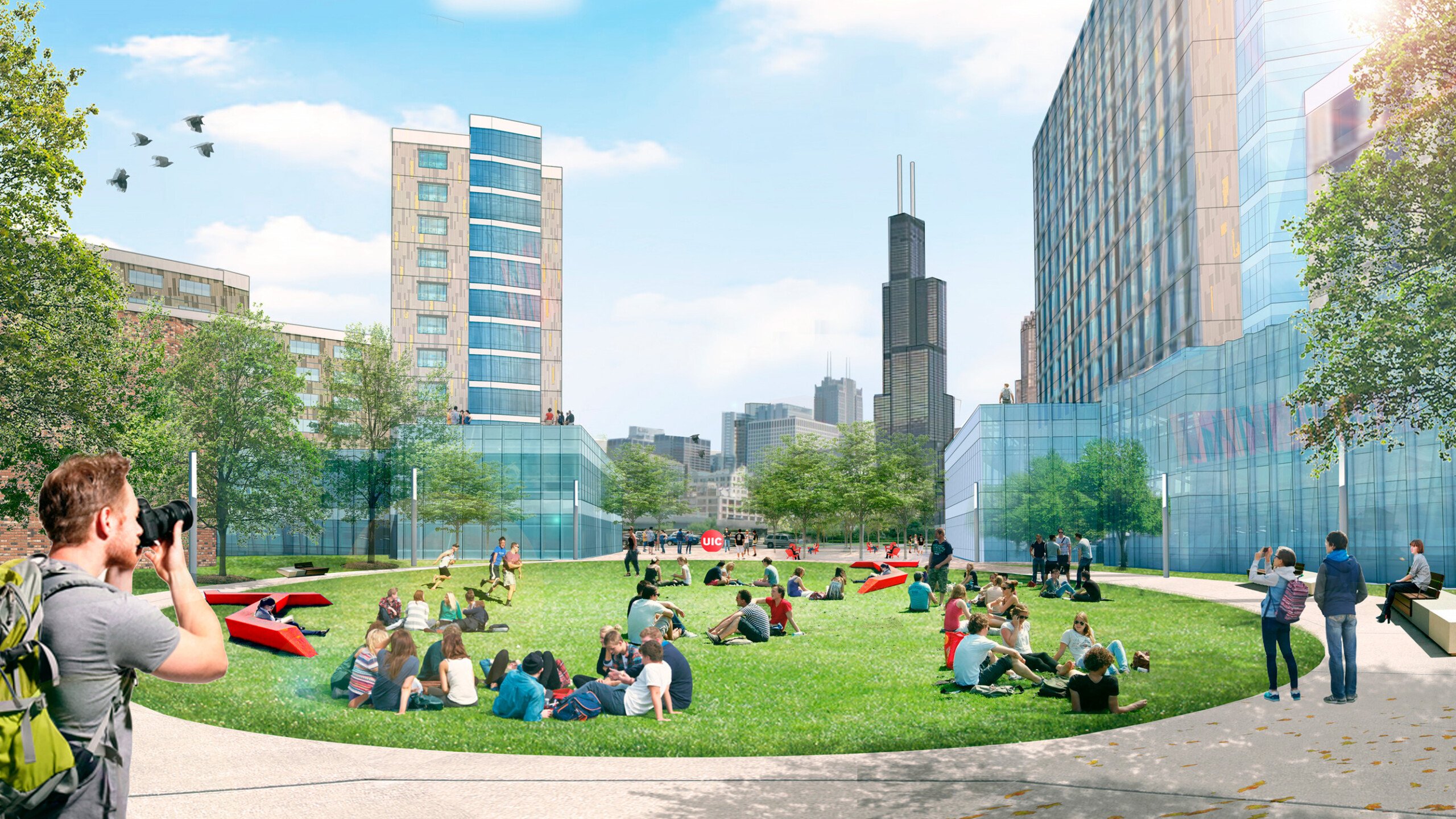 University of Illinois at Chicago Campus Master Plan Update Illustrative Rendering of Mixed-Use...
