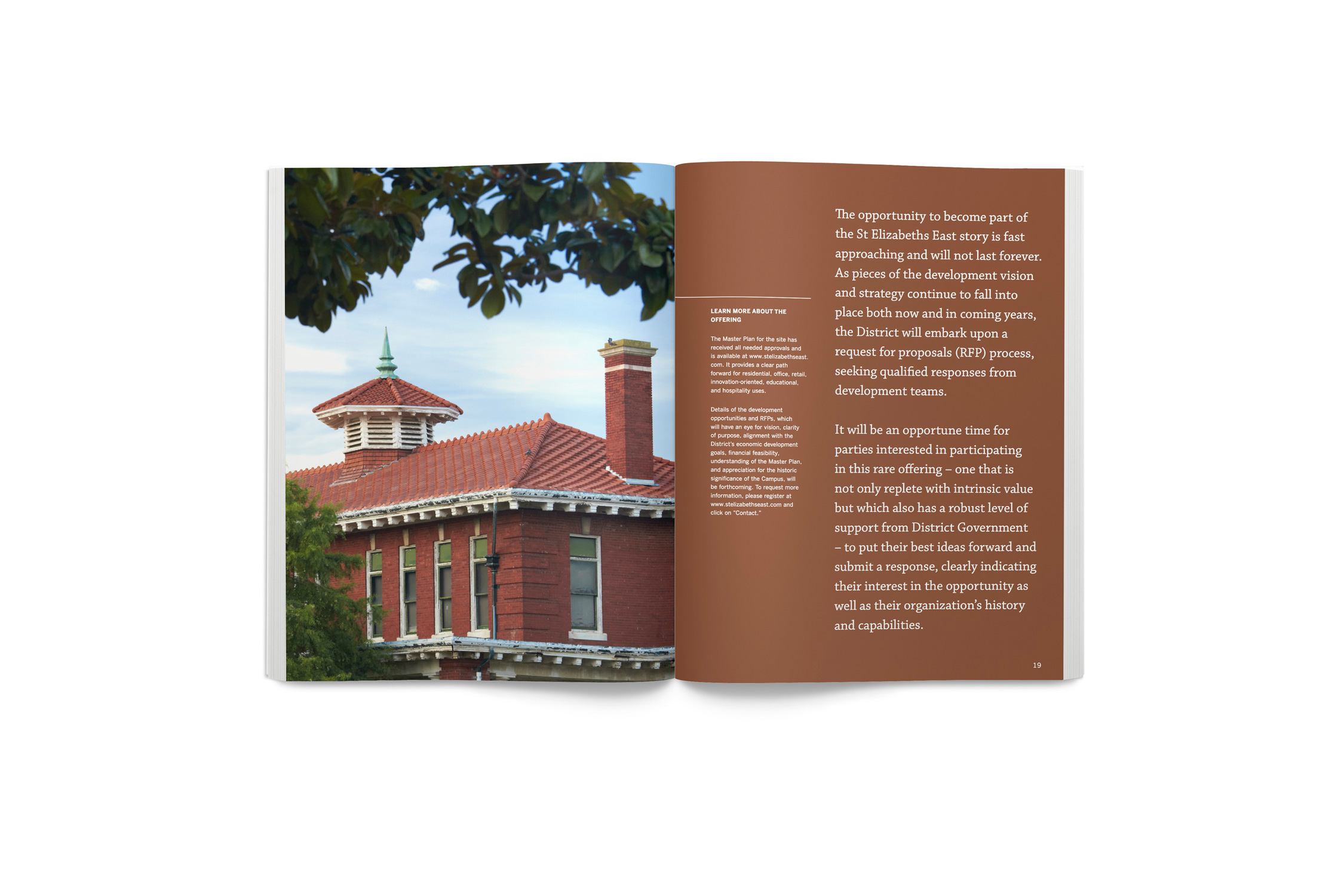 Divider page of the branded viewbook