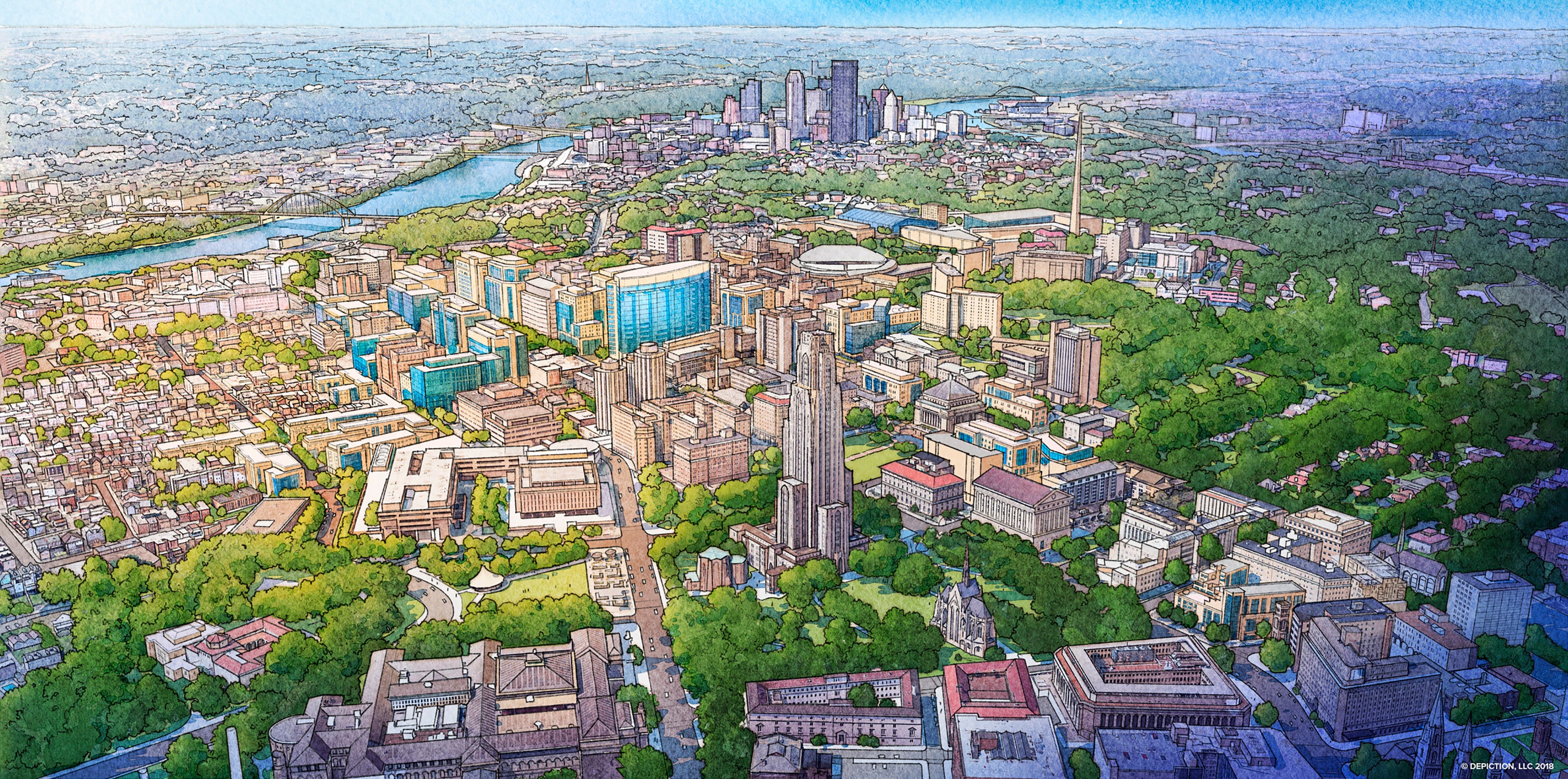 University of Pittsburgh Campus Master Plan Illustrative Rendering of Proposed Campus Improvements