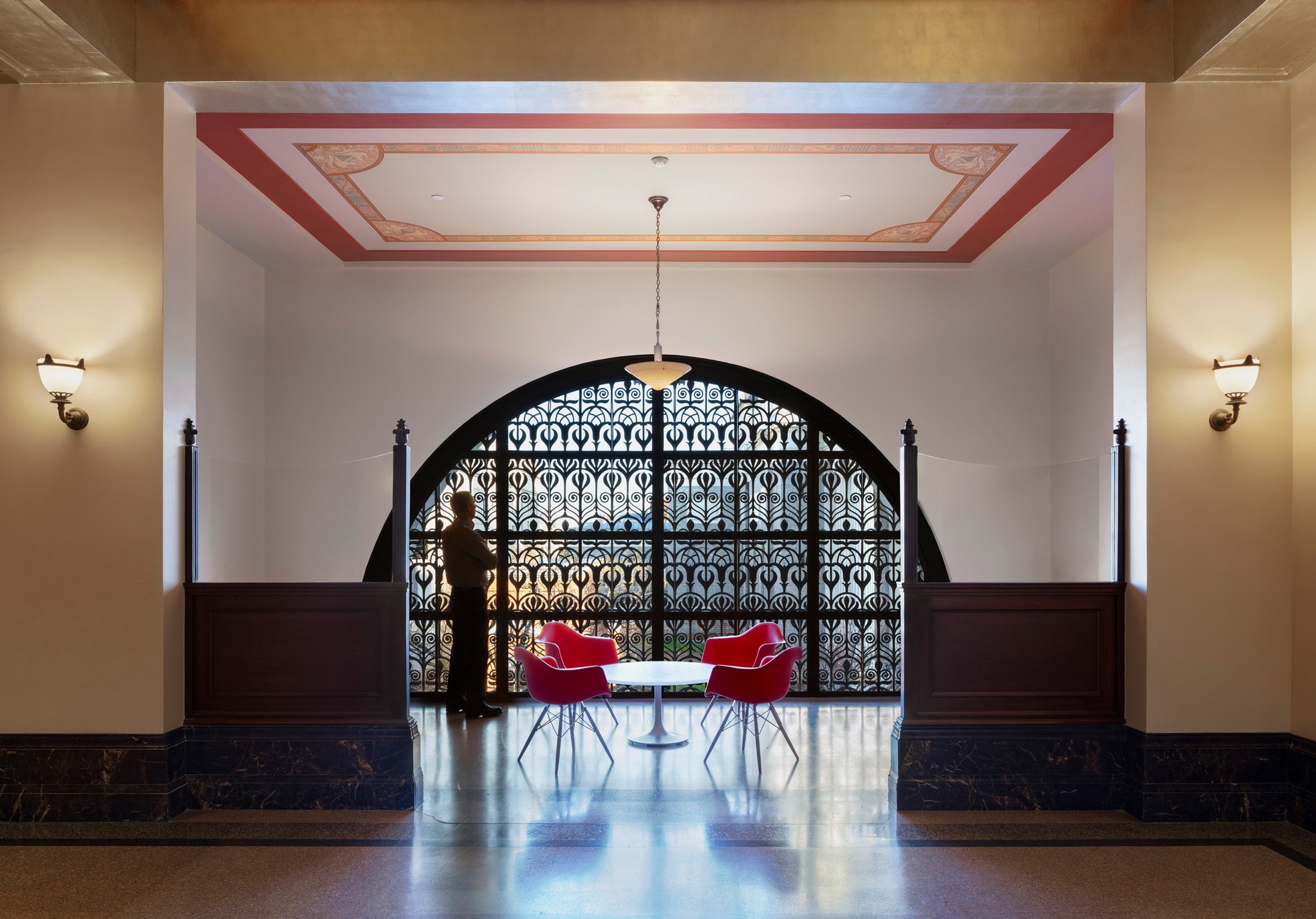 Restored conversation and writing room in the Enoch Pratt Free Library Central Library