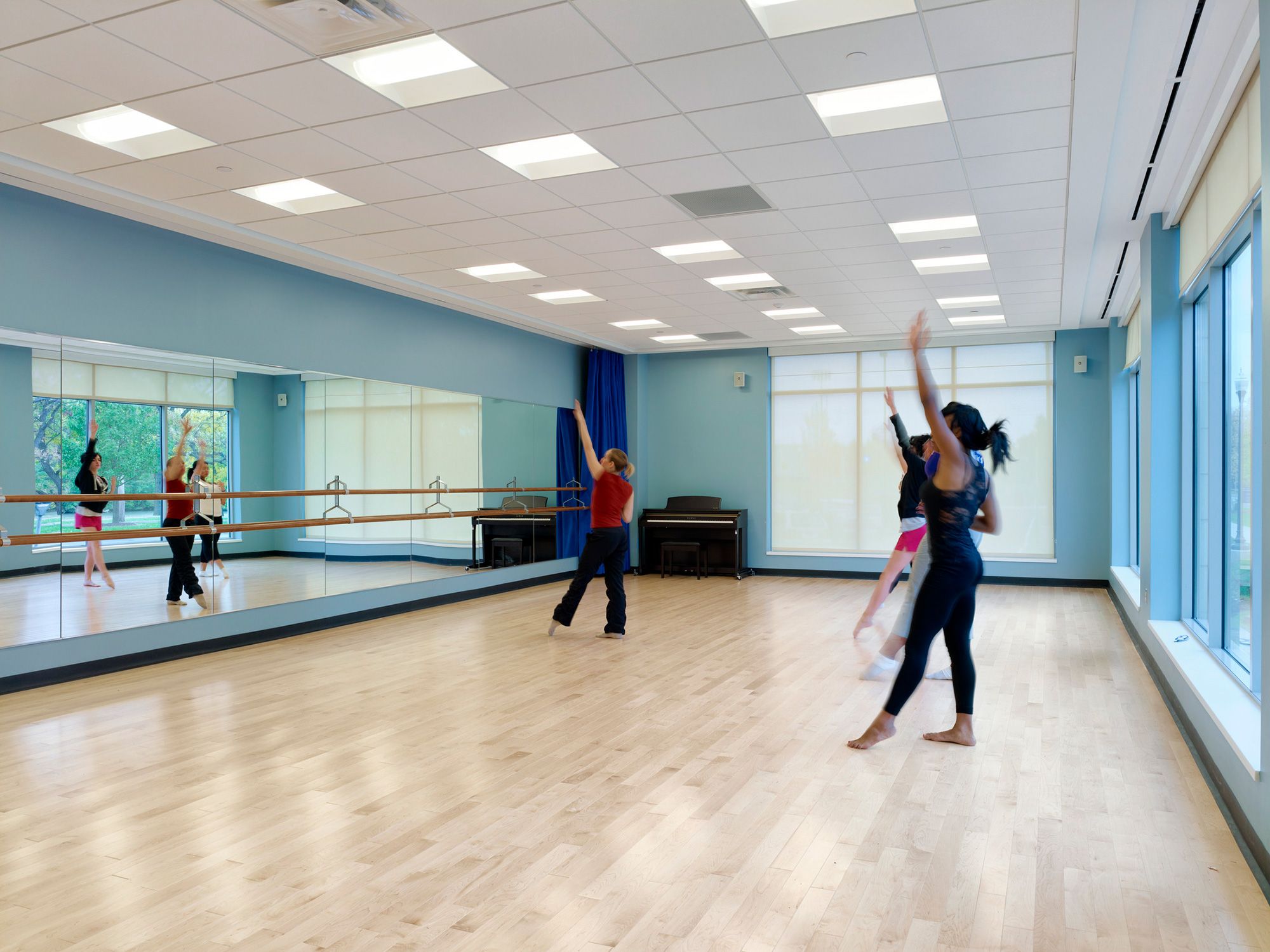 University of Rochester O’Brien Hall Exterior and Landscape Dance Studio