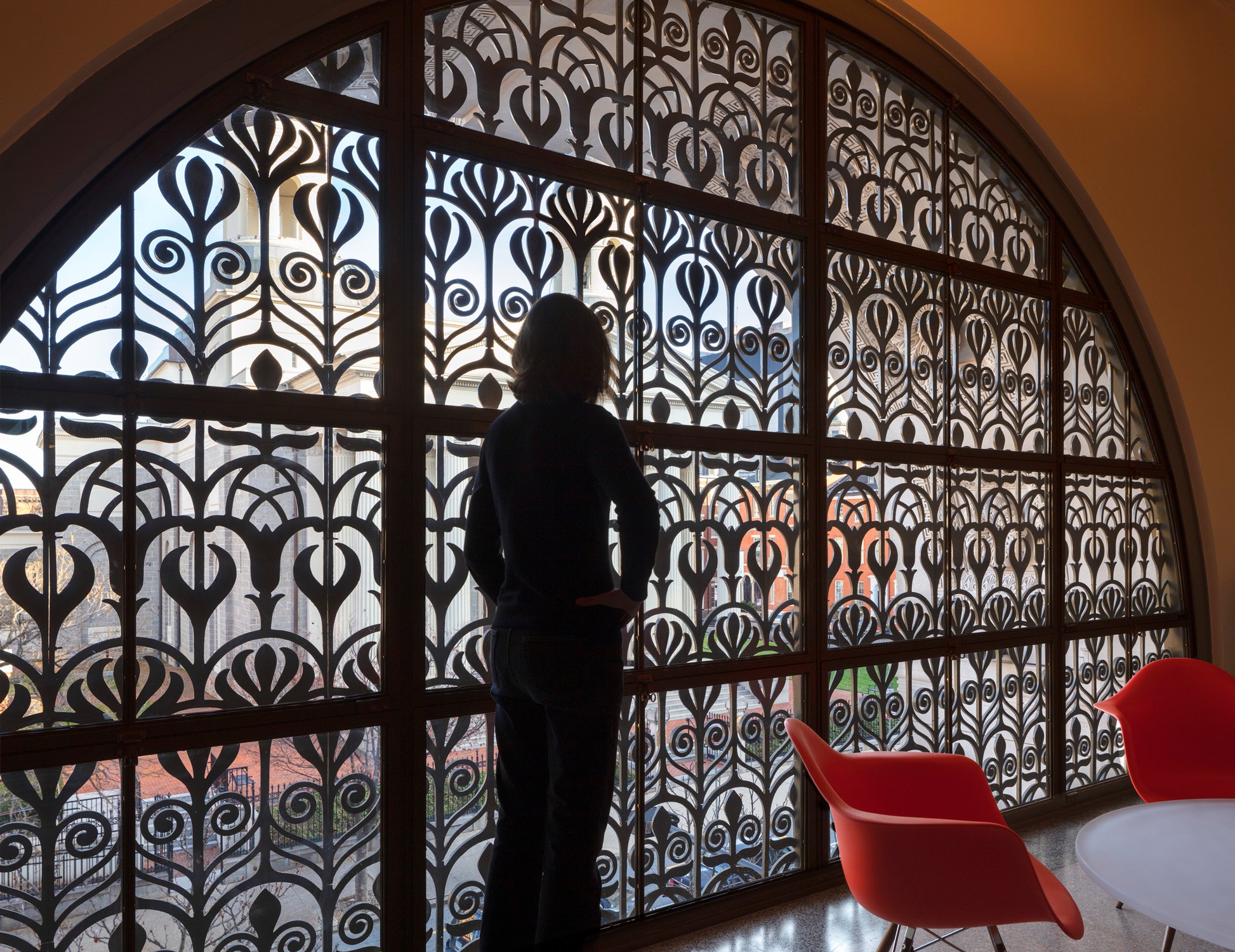 Restored conversation and writing room in the Enoch Pratt Free Library Central Library