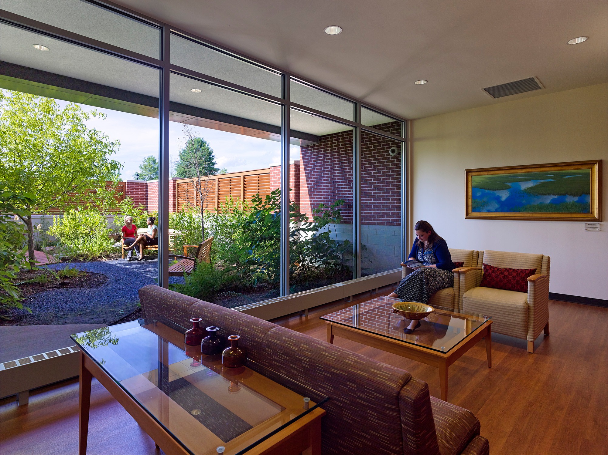 University of West Georgia School of Nursing Lounge Space with Views to Courtyard