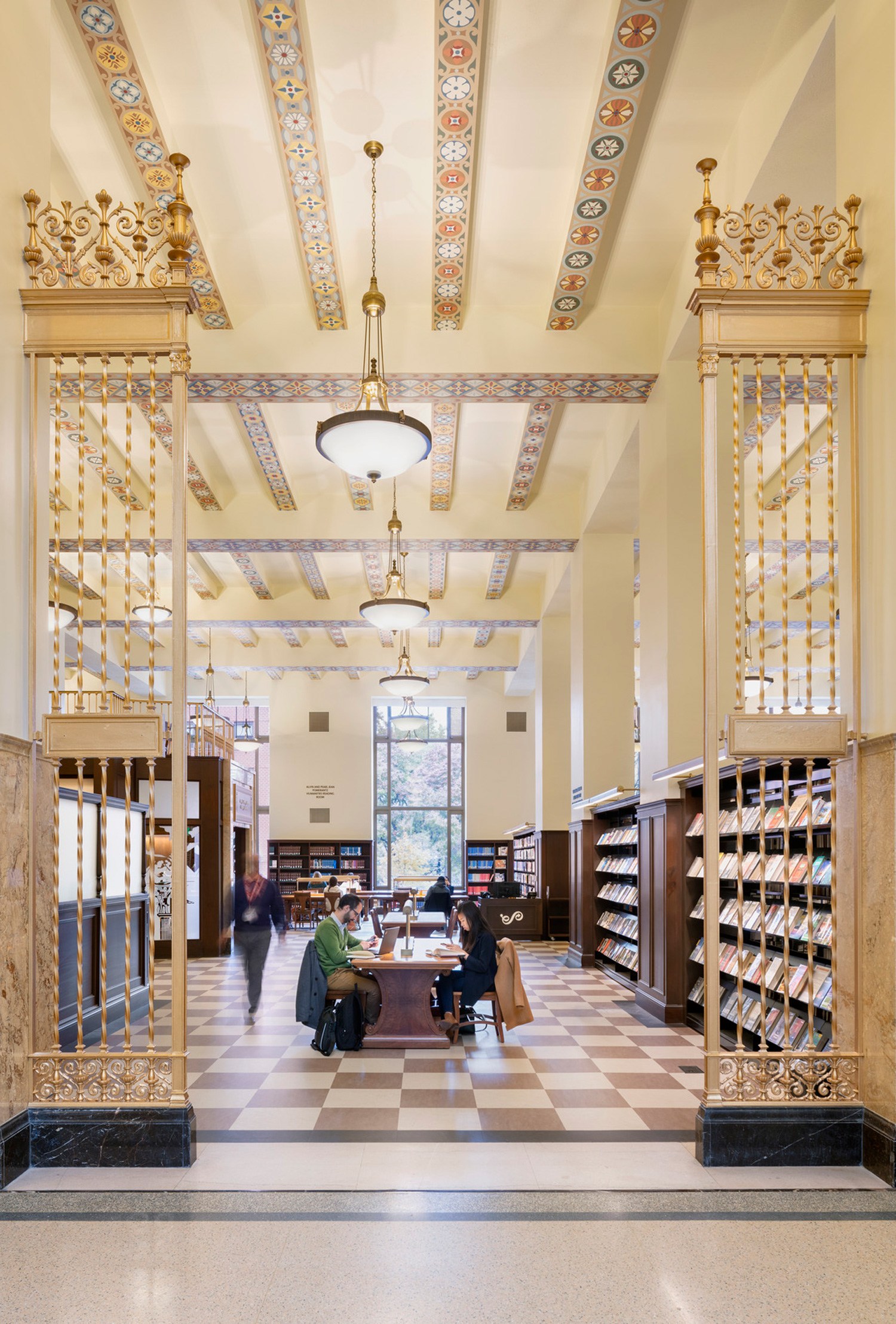 Restored reading room in the Enoch Pratt Free Library Central Library
