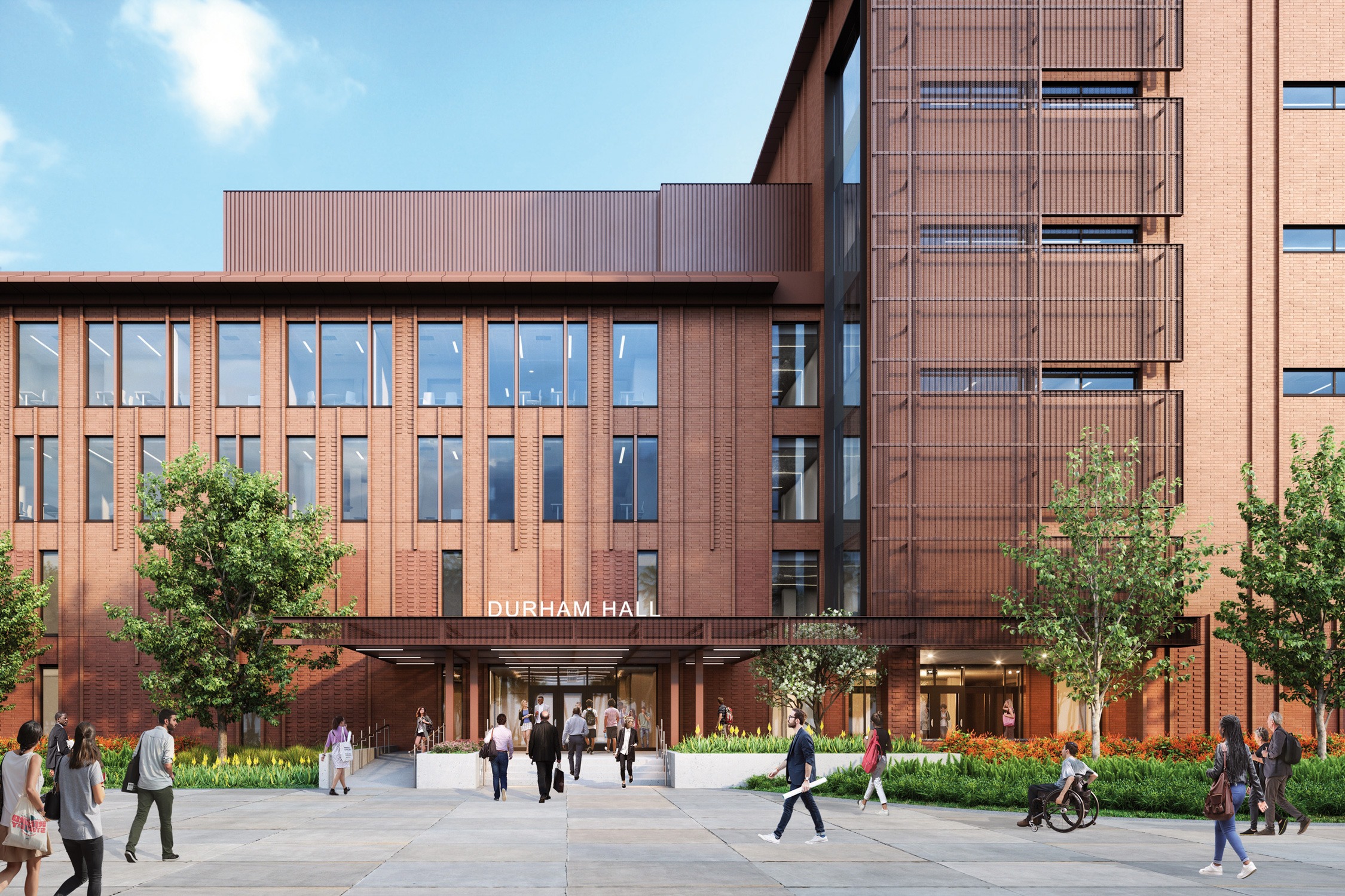 Main entrance of Durham Hall at Arizona State University