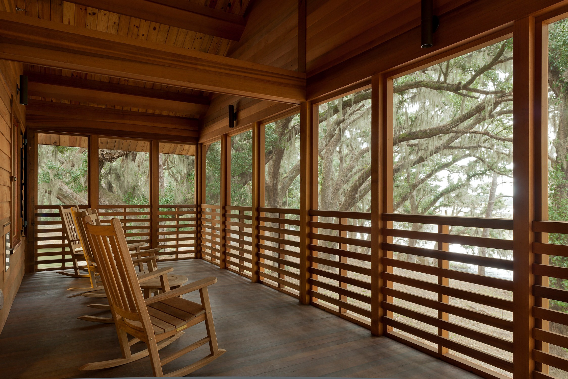 View from upper-level porch at Stono Barn at College of Charleston