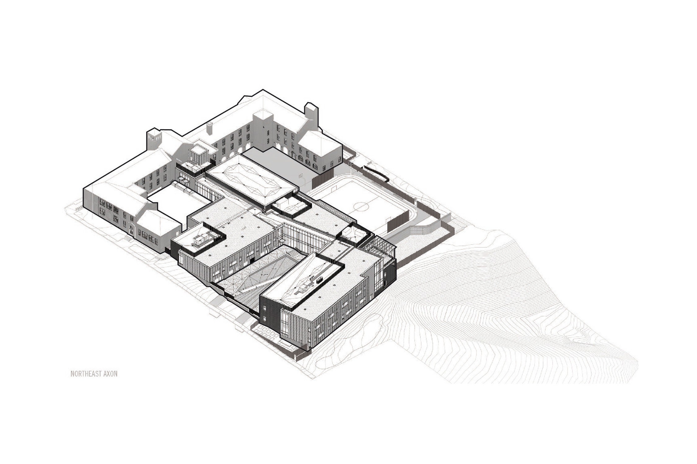 Axon showing topography and addition at Bancroft Elementary School