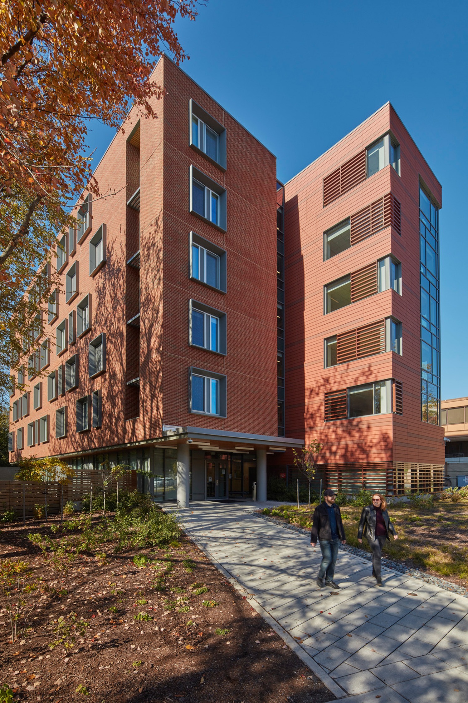 Main residential entrance to The Brooks