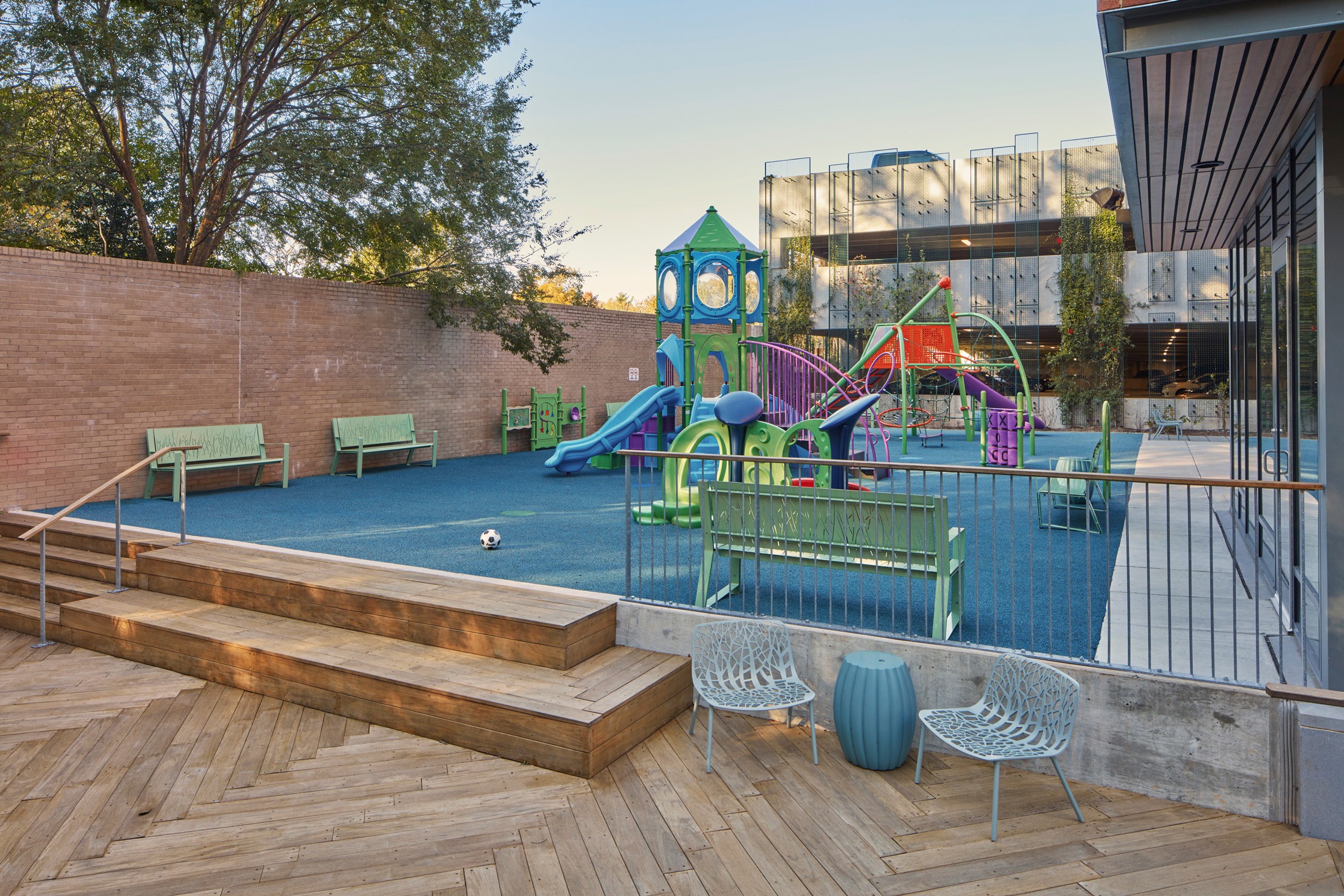 Outdoor play area at The Brooks