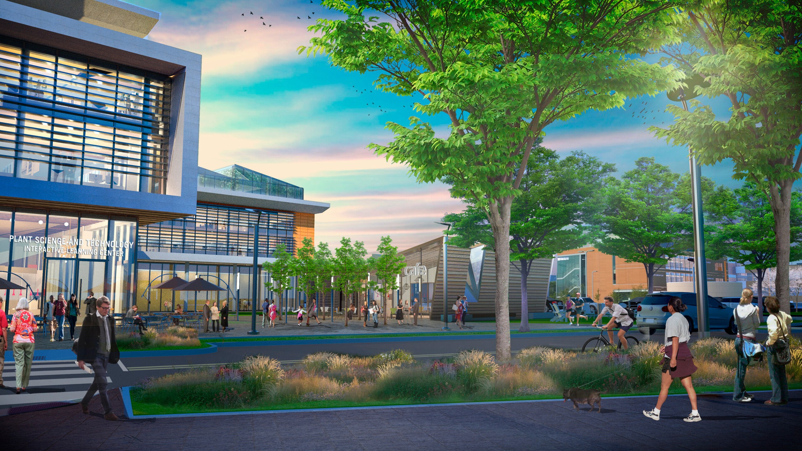 Street level rendering for the Danforth Plant Science and Technology master plan for St. Louis...