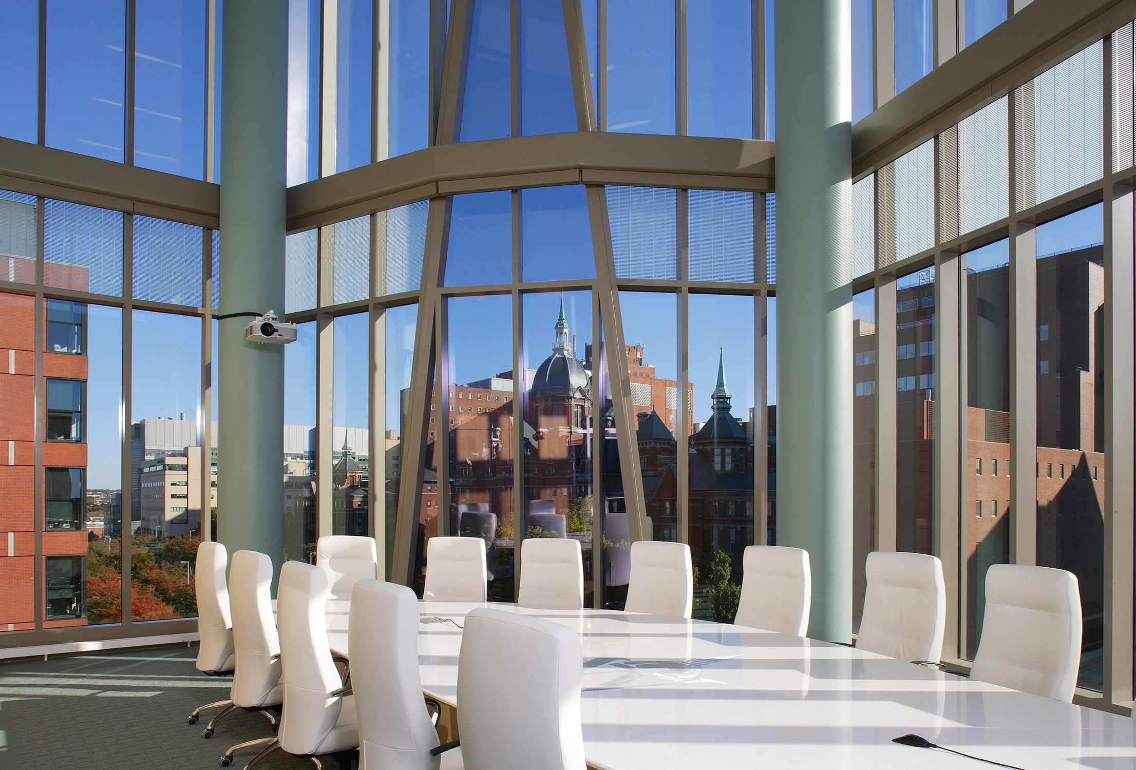Glassy conference room at the Wilmer Eye Institute for Johns Hopkins Health System