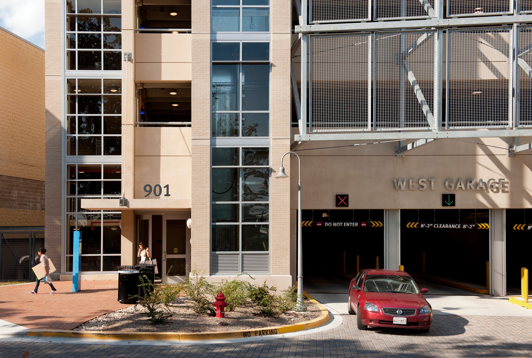 Close up of garage entrance for Montgomery College