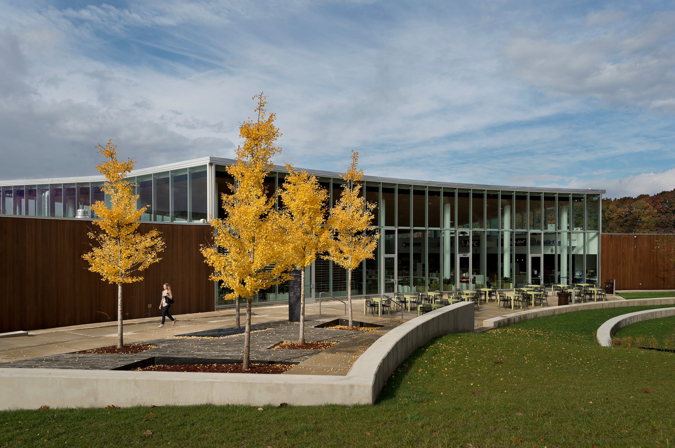 Maryland Women in Military Service Monument showing Chesapeake House and landscape context.
