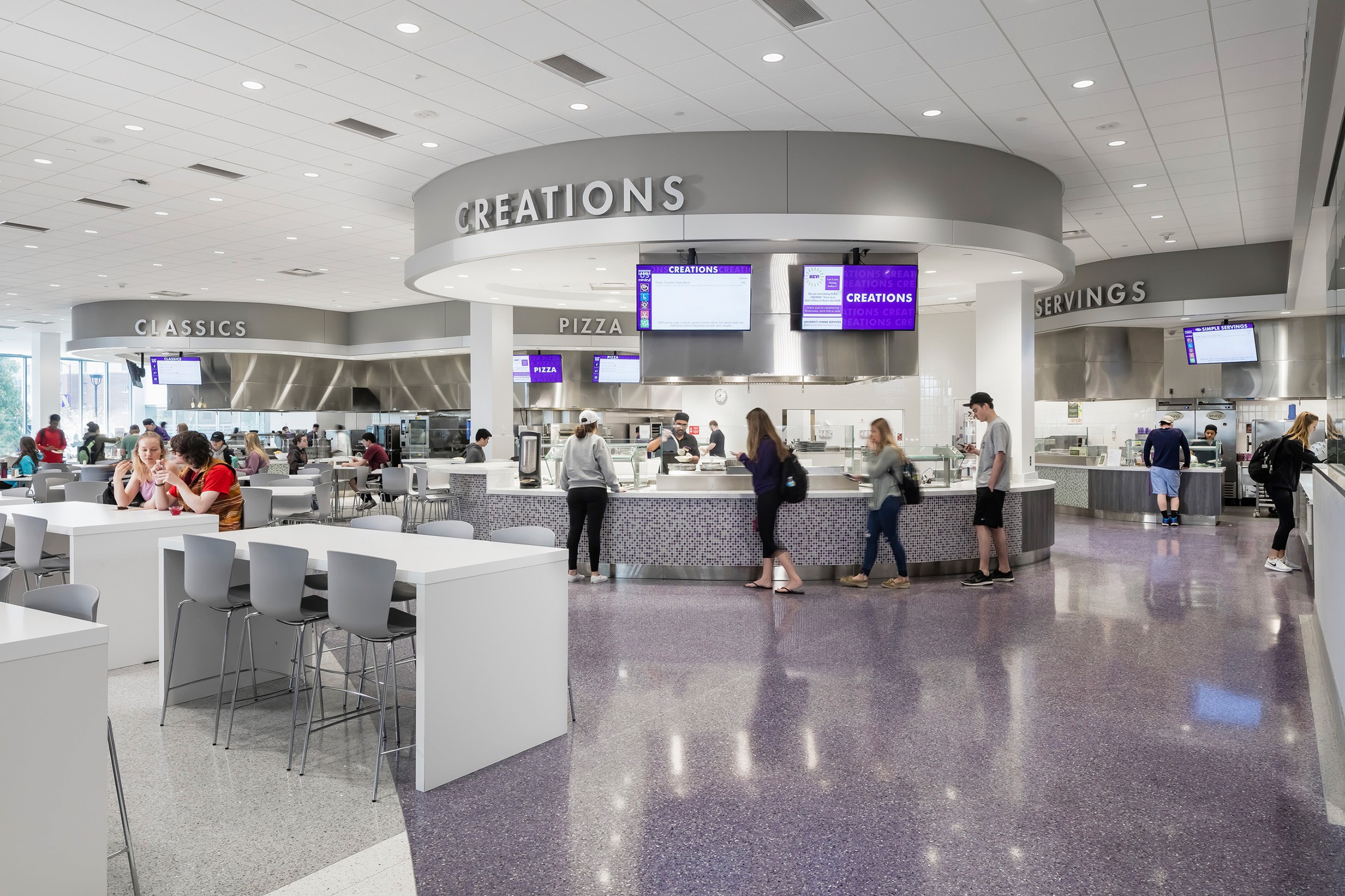 Interior view of creations platform at University Dining Center at Minnesota State University,...