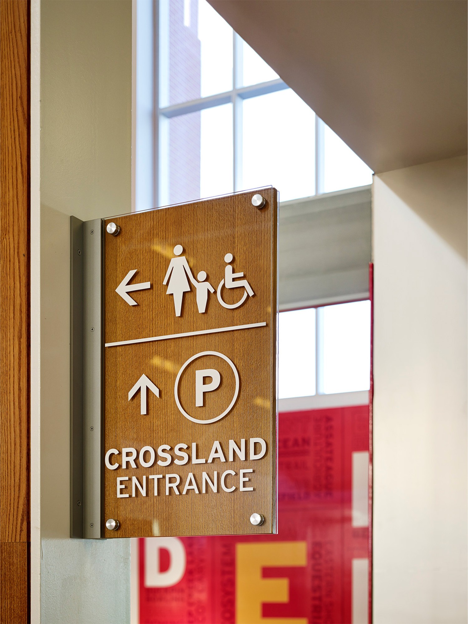 Signage and wayfinding for the Maryland House Travel Plaza for AREAS USA.