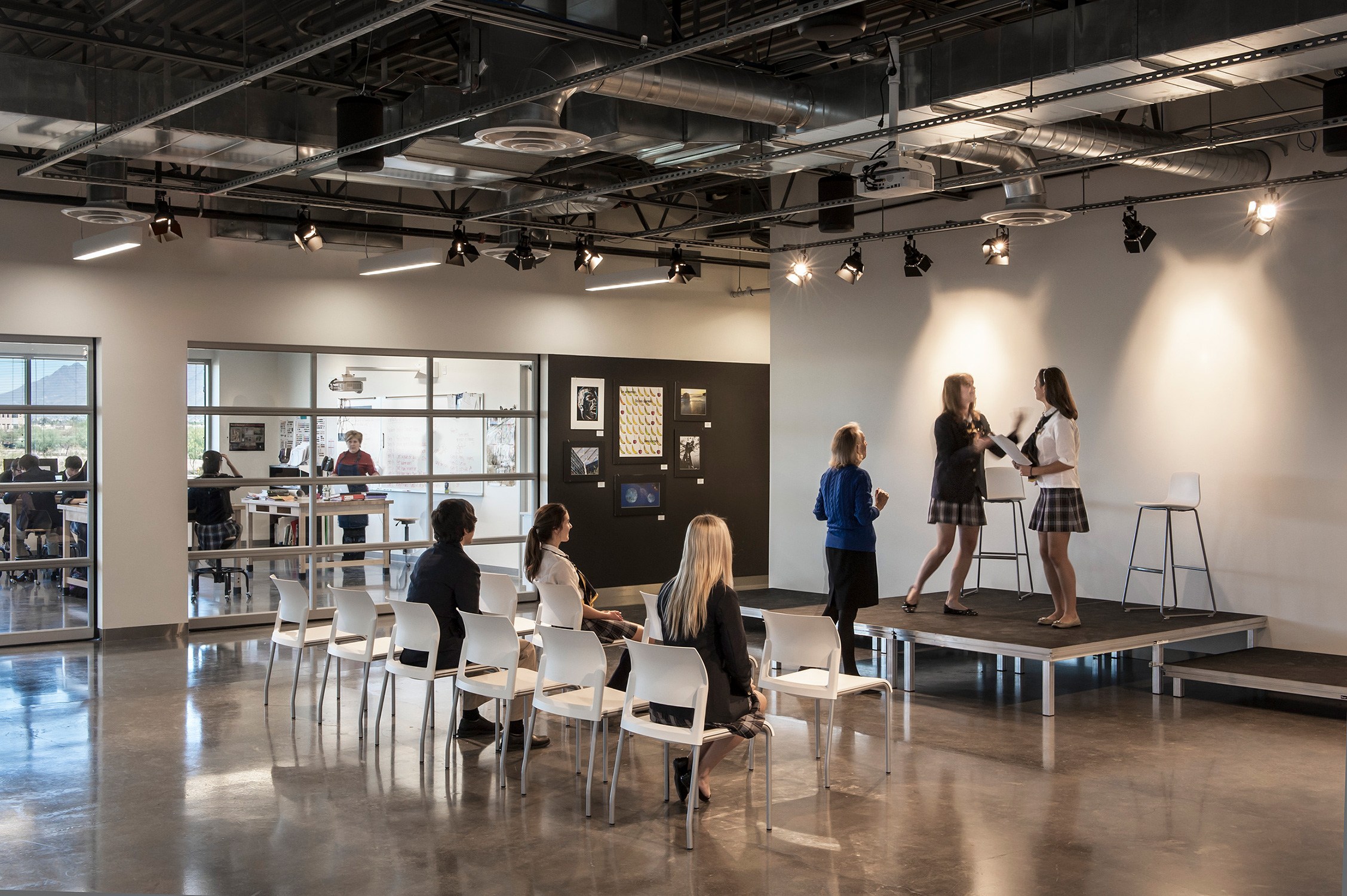 Open classroom for performing arts at Rancho Solano Preparatory School for the Meritas Family of...