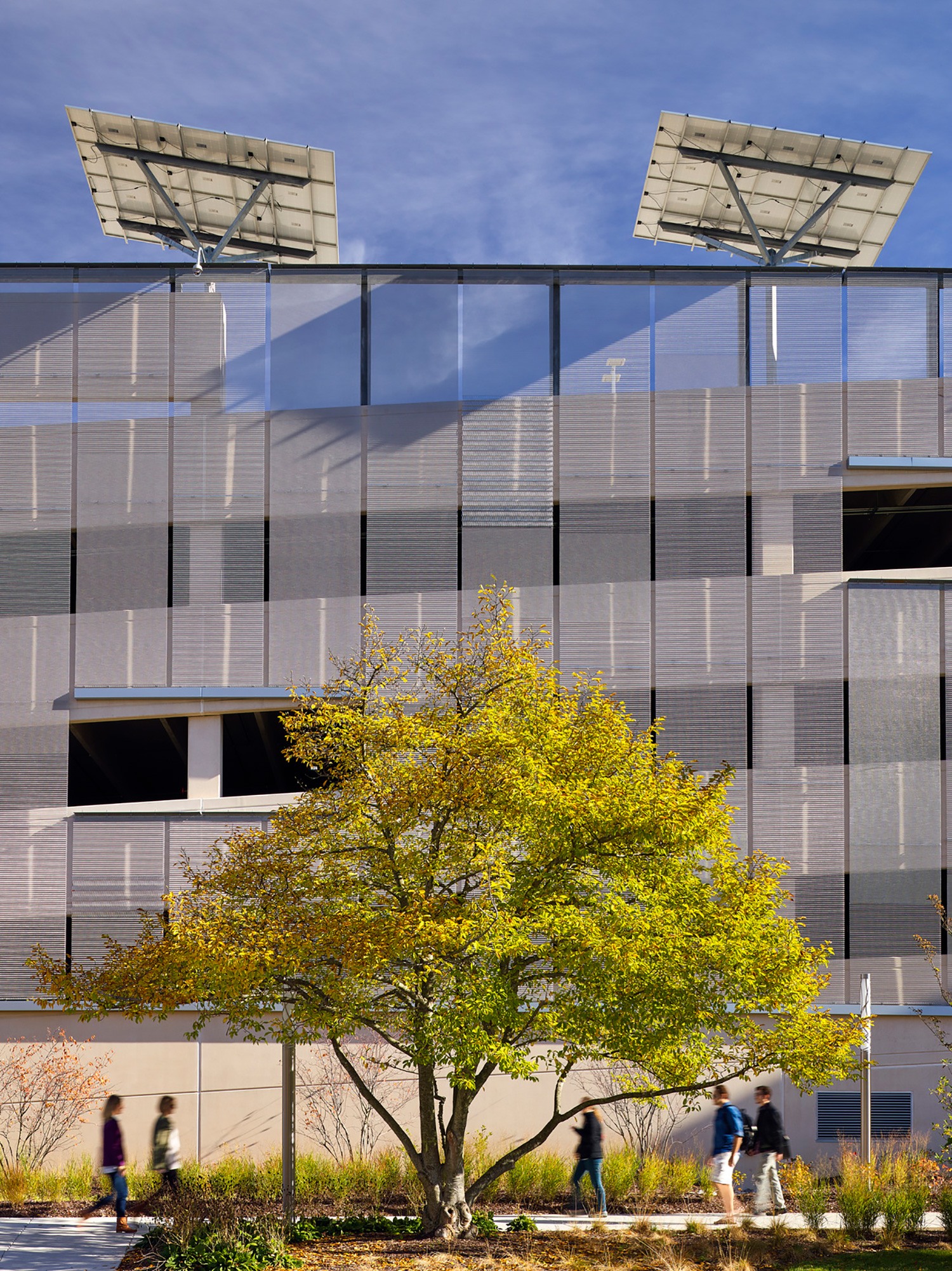 Exterior vertical detail of the Universities at Shady Grove parking garage