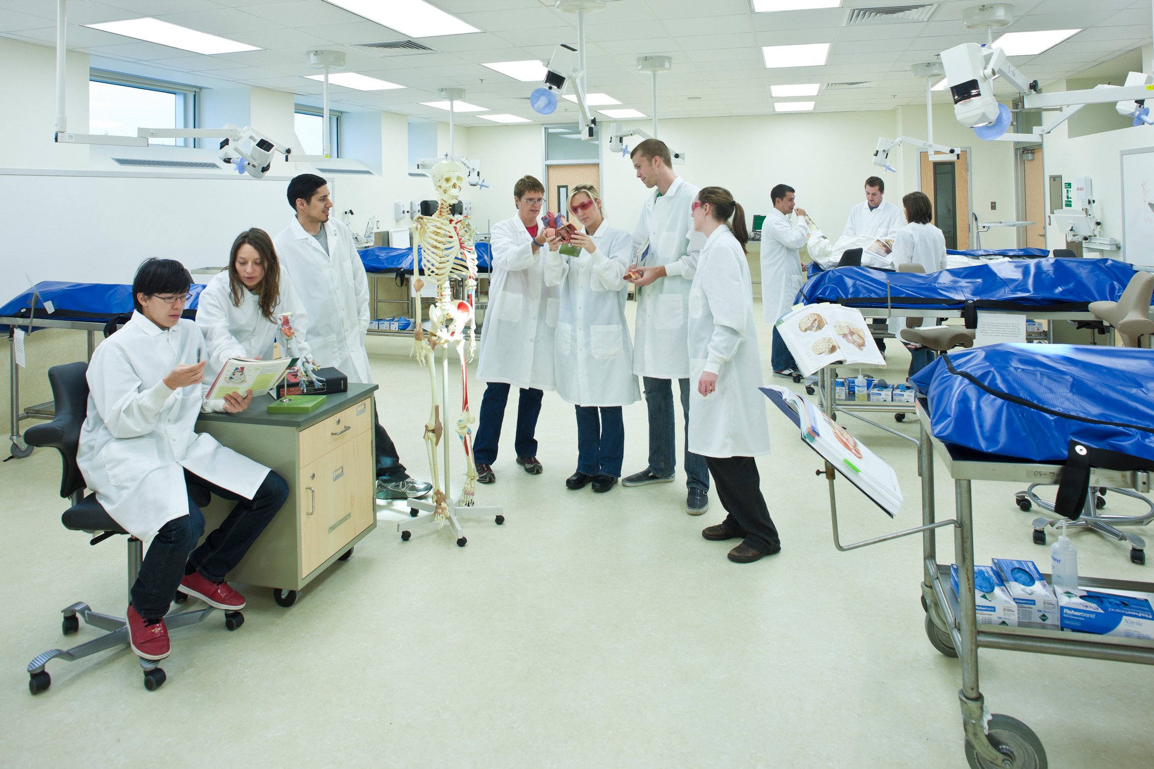 Cadaver teaching lab at the Health Sciences Building at University of Alaska-Anchorage