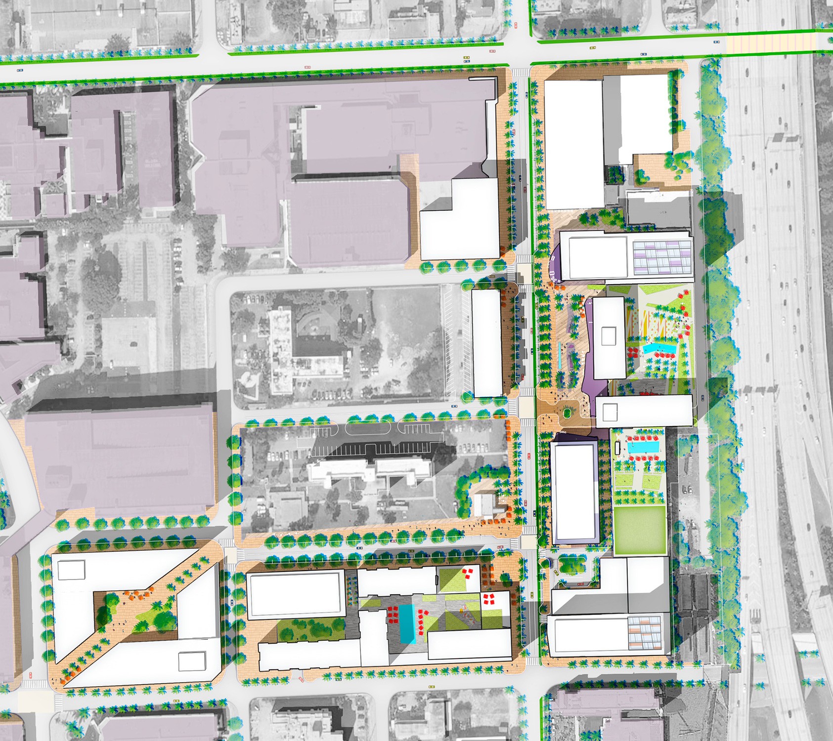 Proposed open space for University of Miami and Wexford Science and Technology Converge Square...