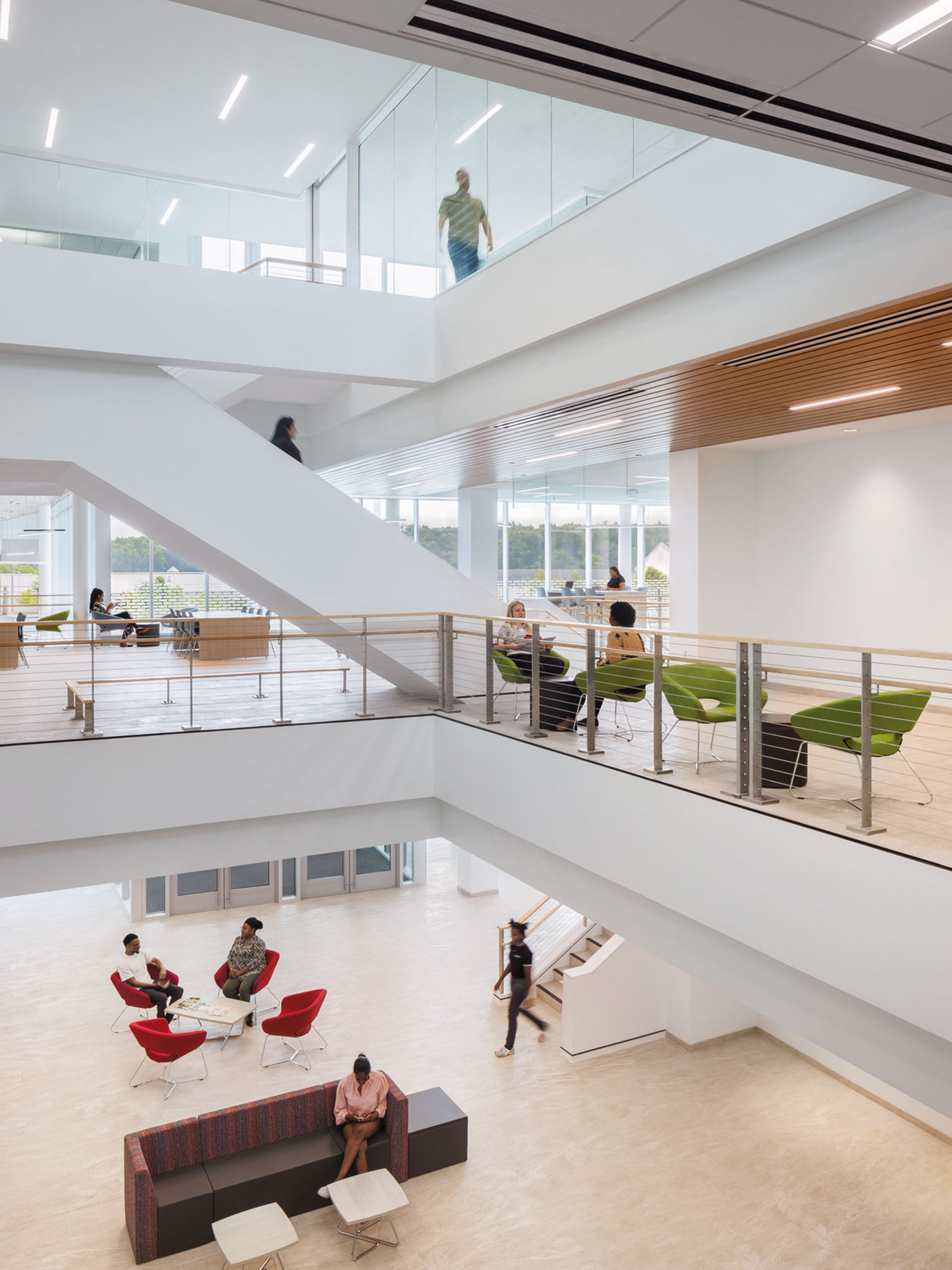 University of Maryland Eastern Shore School of Pharmacy Interior Lobby and Stairs