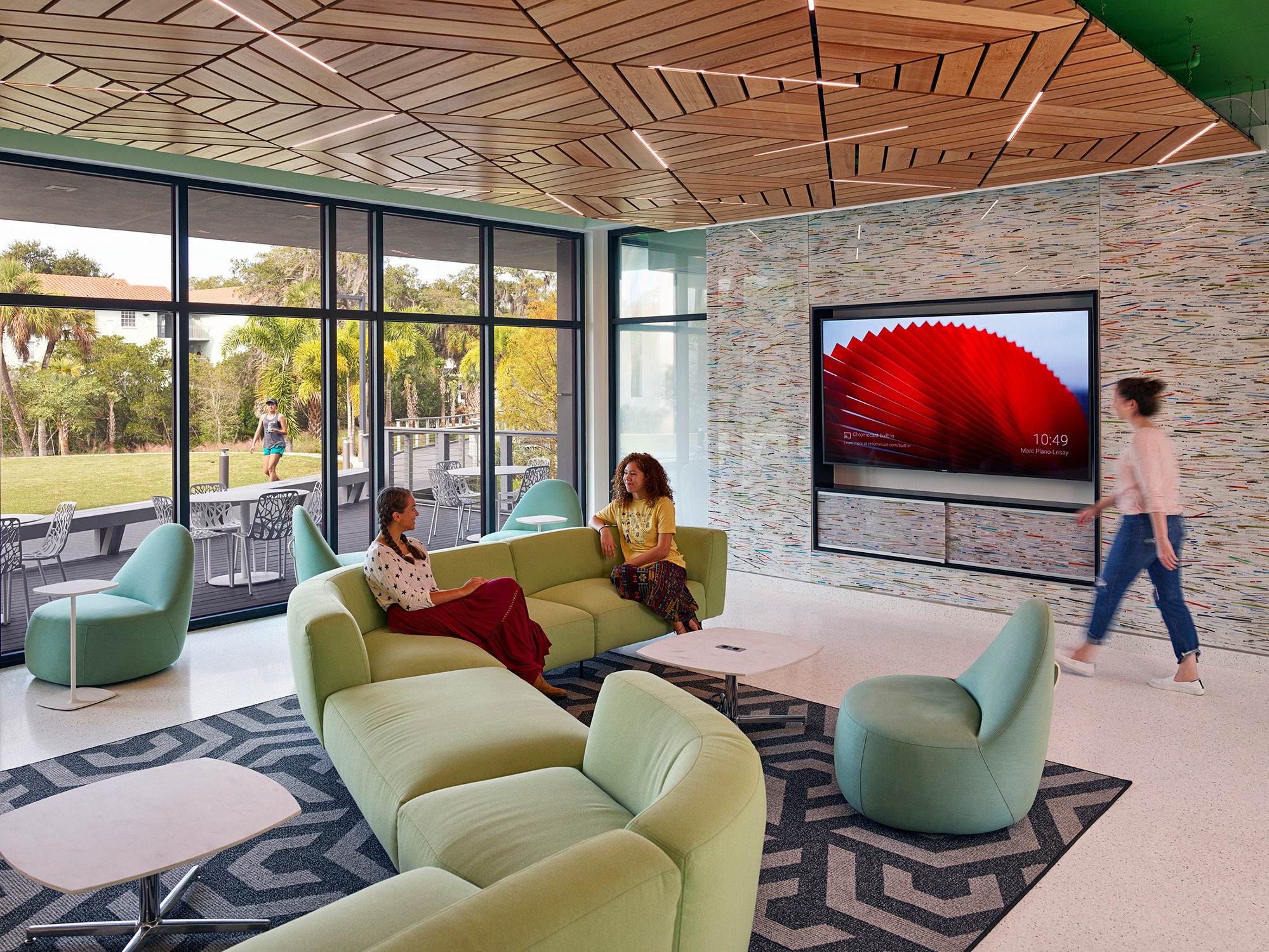 Ground floor lounge at Bridge Hall at Ringling College of Art and Design