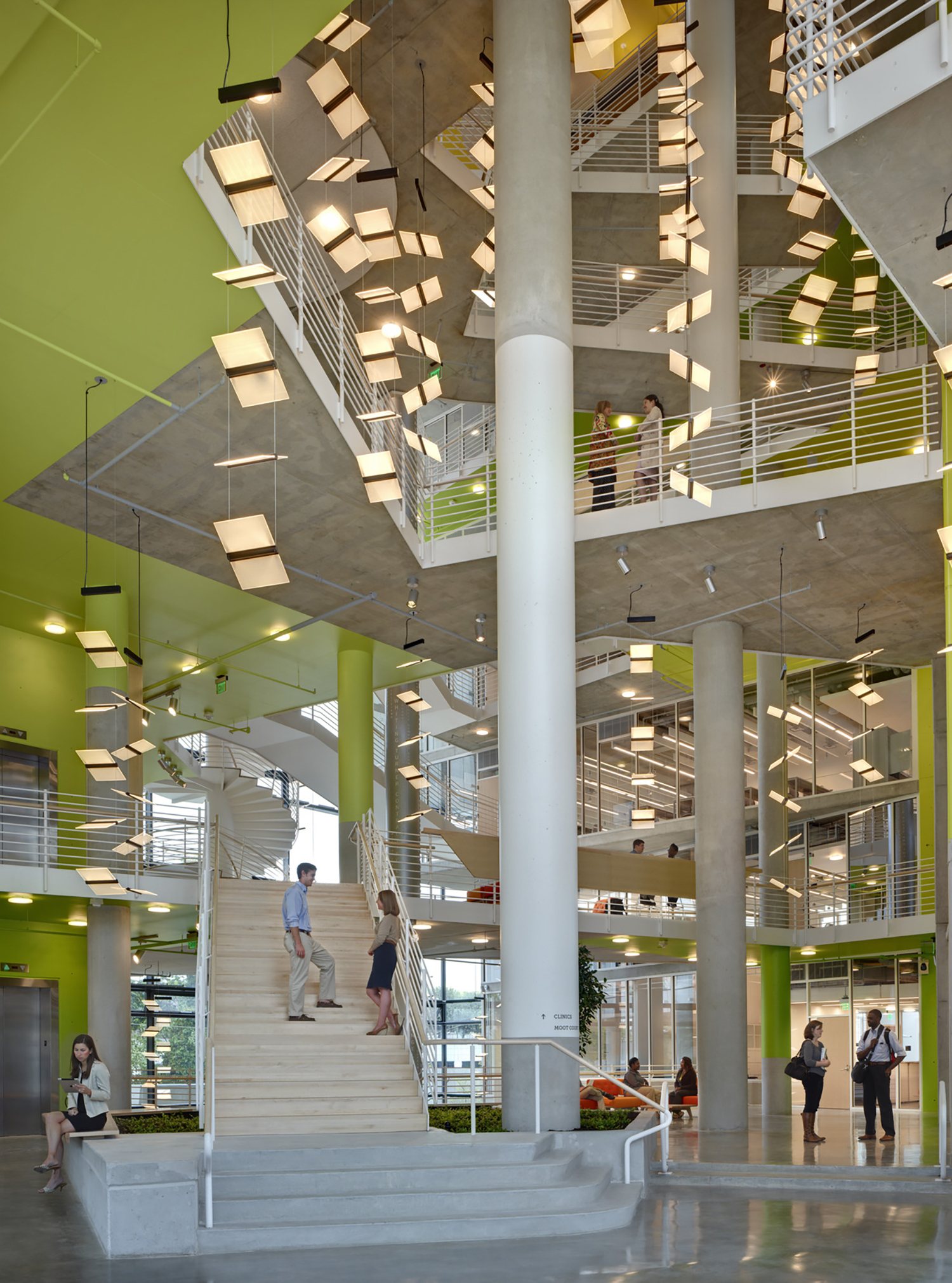 The atrium at the John and Frances Angelos Law Center at University of Baltimore