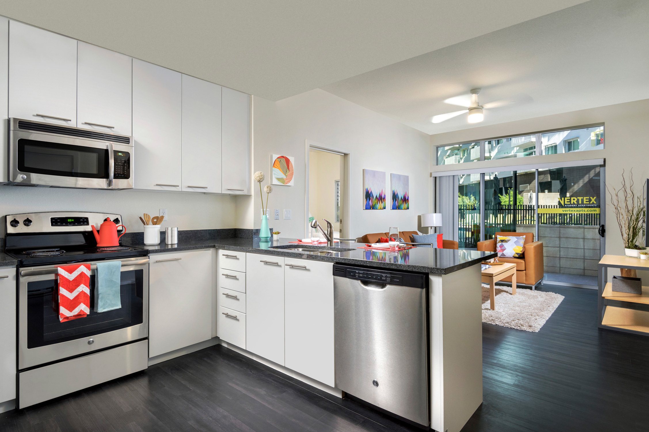 Peak Campus_Vertex Student Housing interior luxury living space