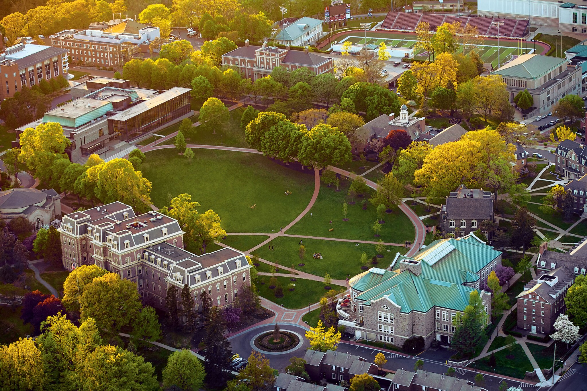 Lafayette College Lafayette Campus Master Plan Ayers Saint Gross   1 Lafayette College Watson Quad Renovation Aerial View 2048x1365 