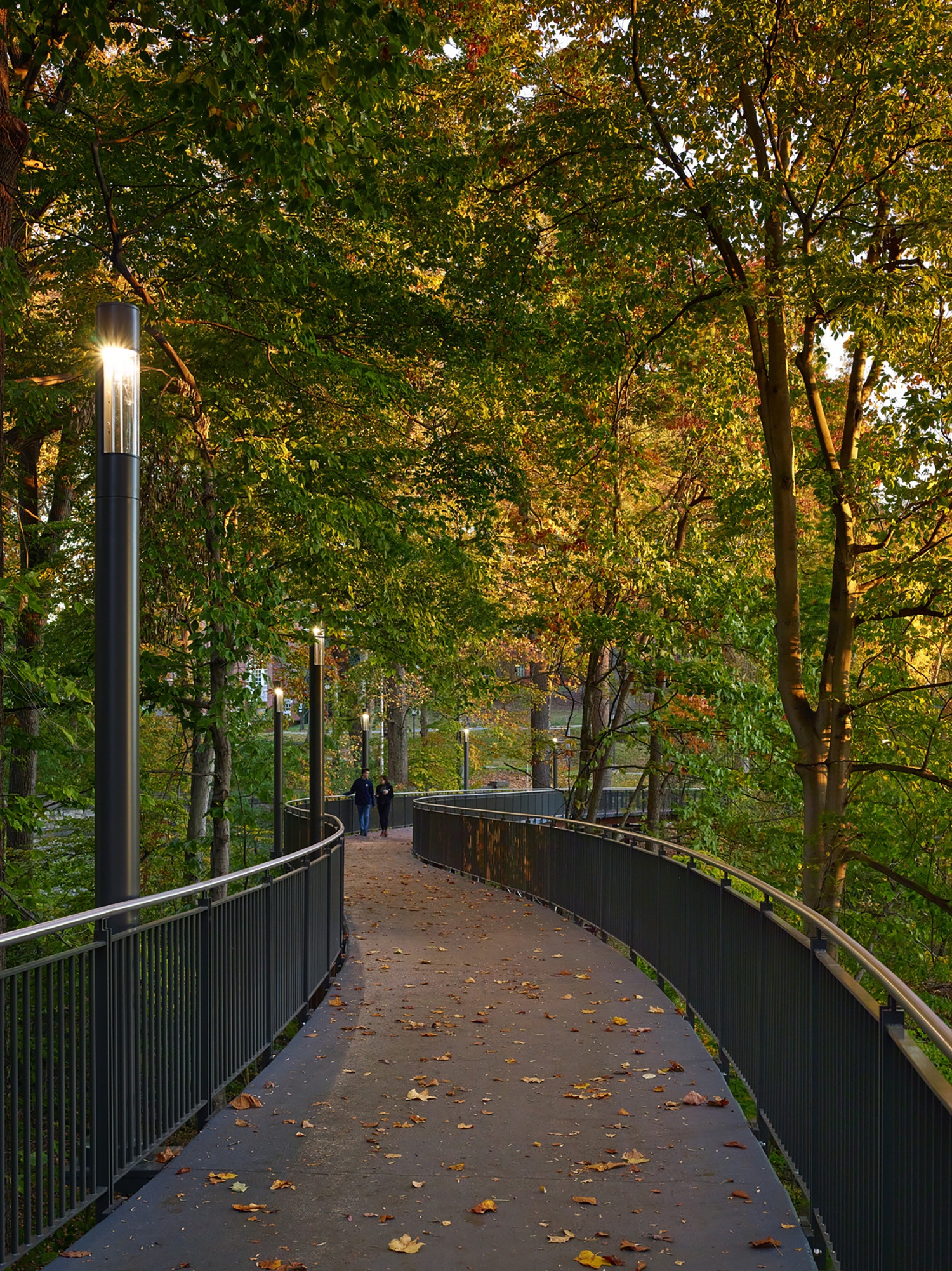 Pedestrian bridge along Johns Hopkins University’s San Martin Drive