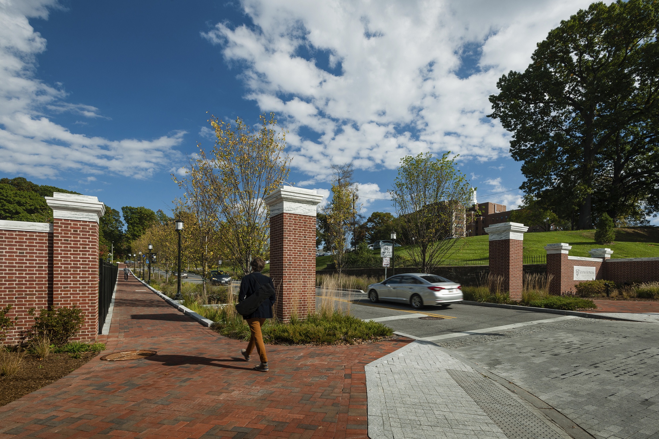 New entrance at the West Gate of Johns Hopkins University