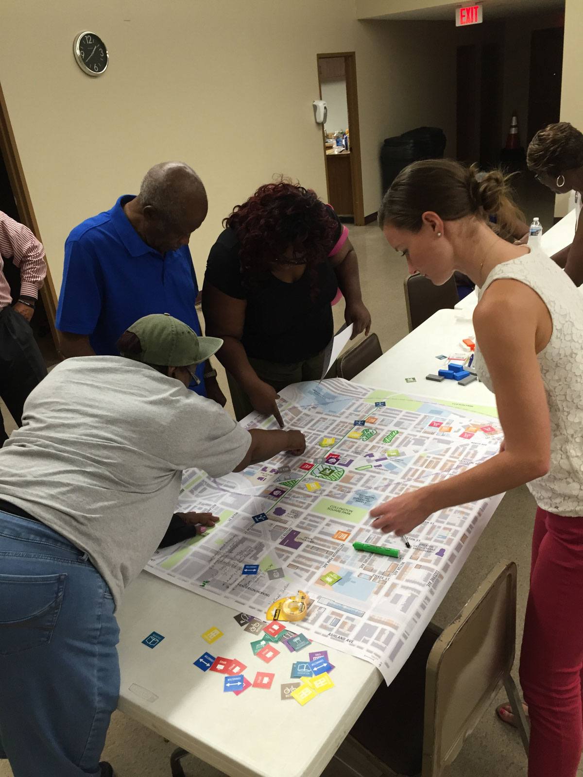 Amber Wendland leads an engagement session for the East Baltimore Revitalization Plan